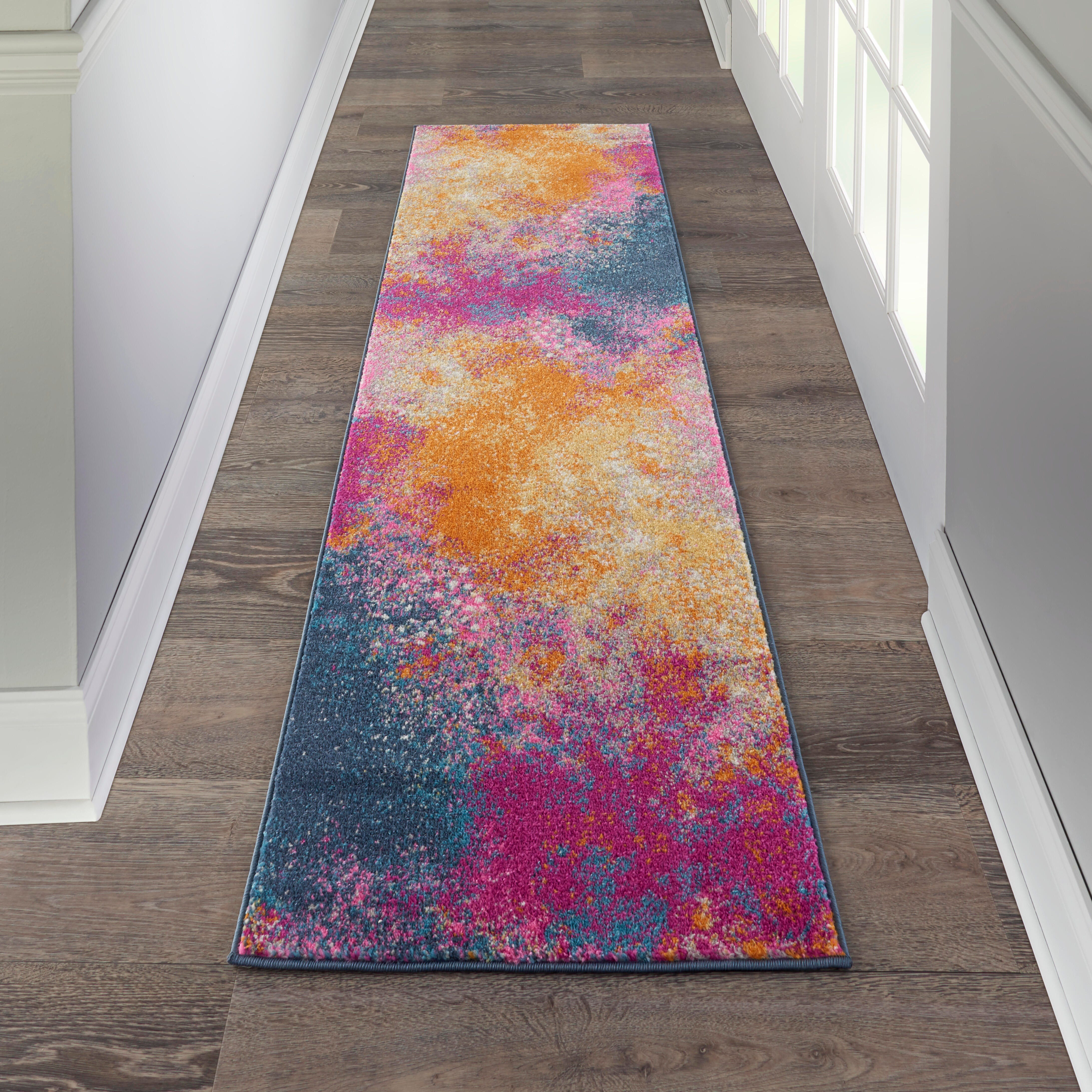 Nourison Home Nourison Passion 2'2" x 10' Sunburst Modern Indoor Rug, Sunburst, large