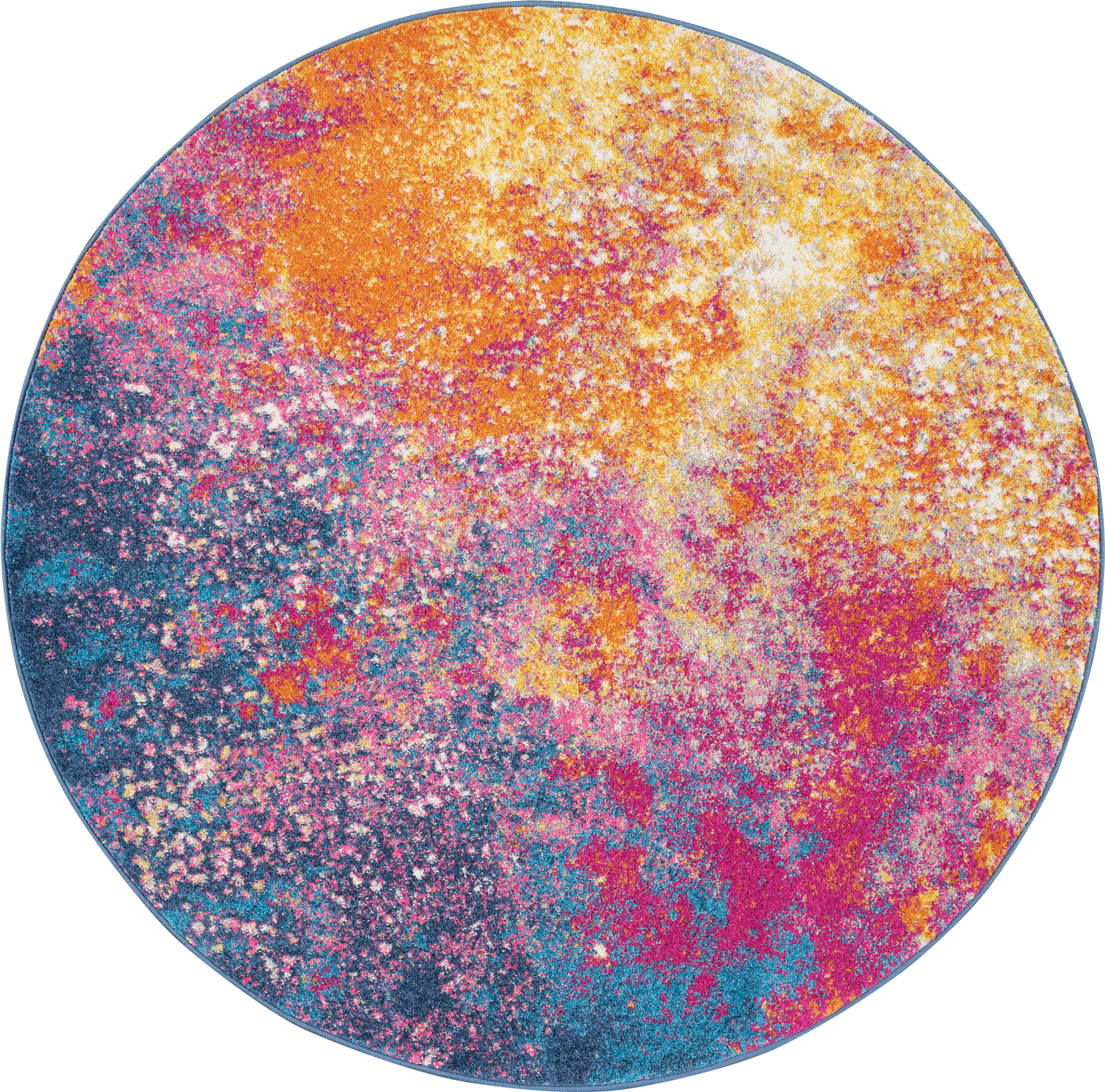 Nourison Home Nourison Passion 4' x ROUND Sunburst Modern Indoor Rug, Sunburst, large