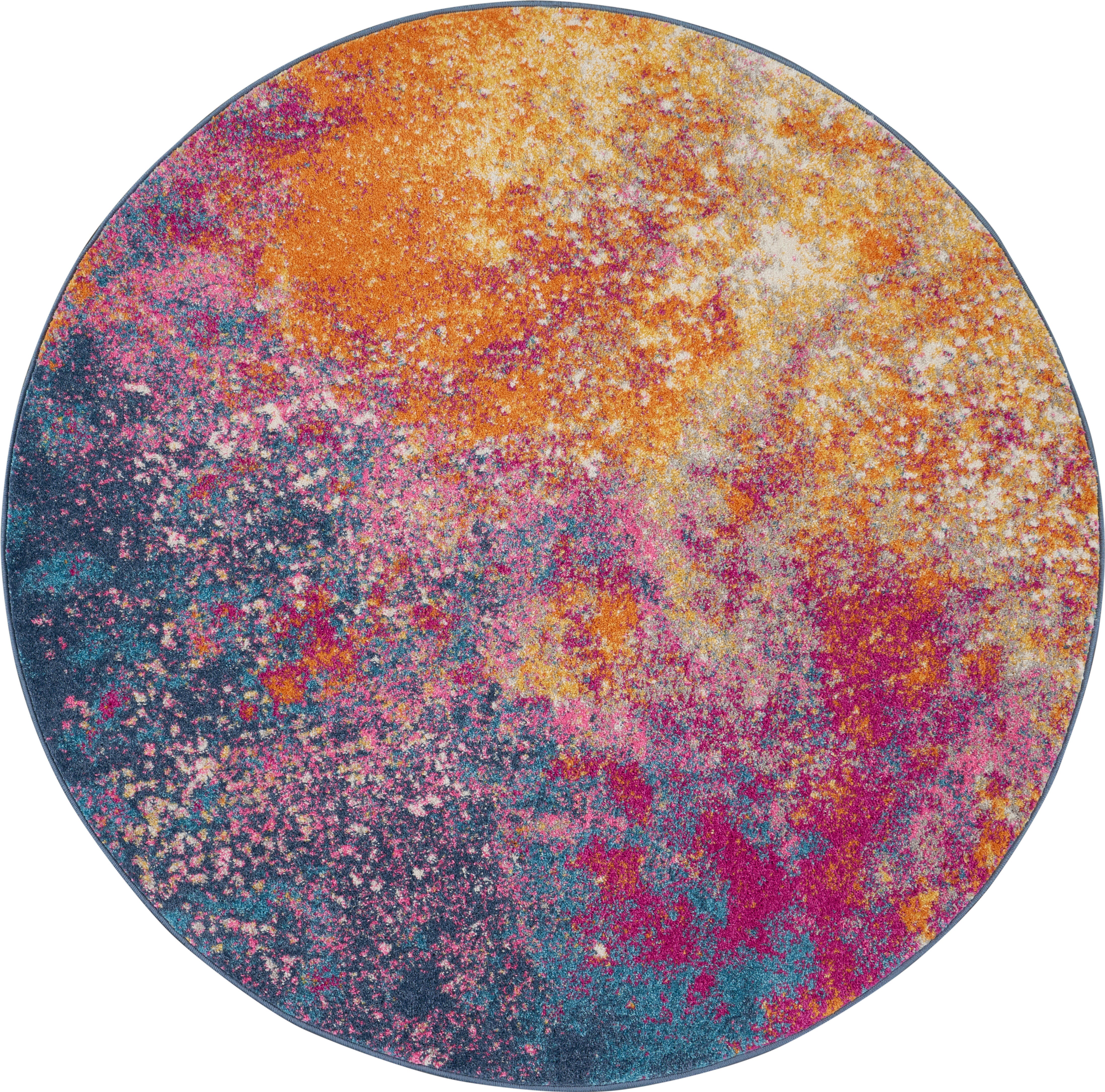 Nourison Home Nourison Passion 5'3" x ROUND Sunburst Modern Indoor Rug, Sunburst, large