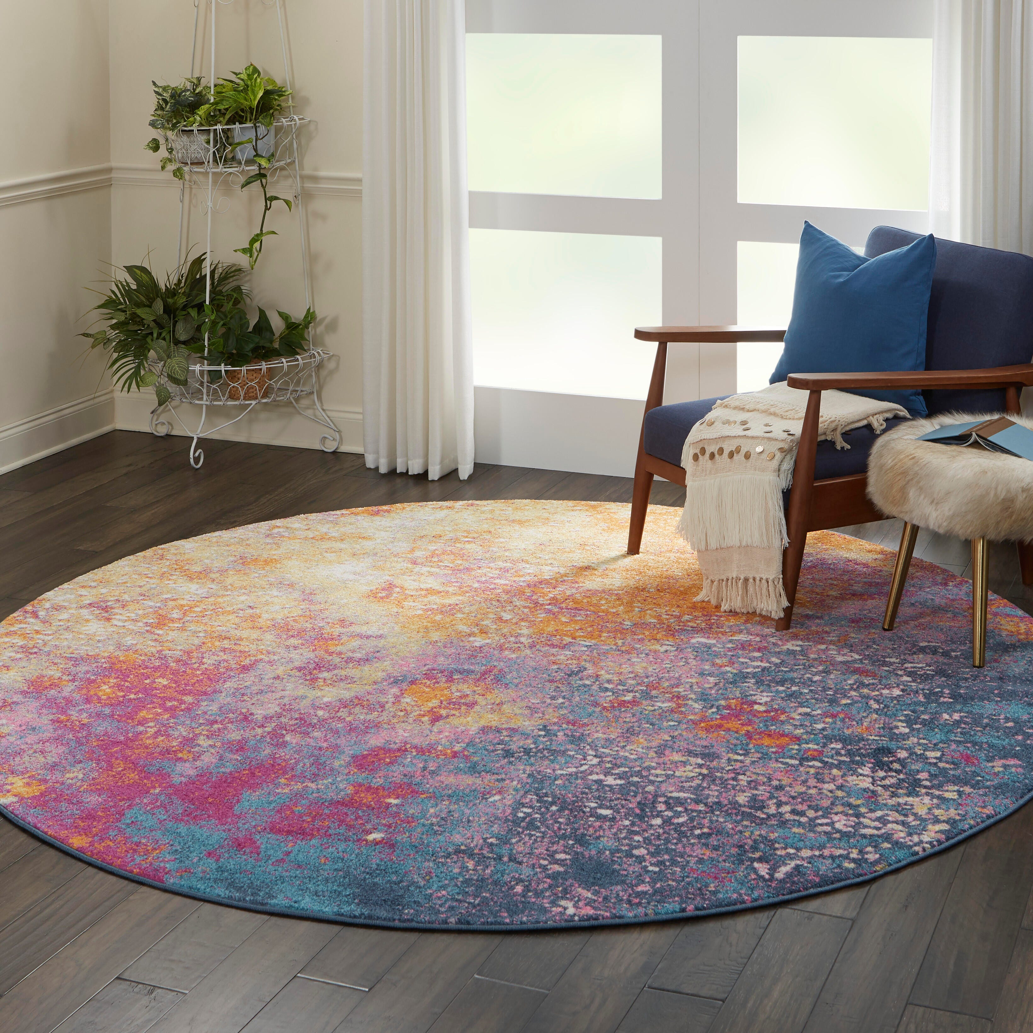 Nourison Home Nourison Passion 8' x ROUND Sunburst Modern Indoor Rug, Sunburst, large