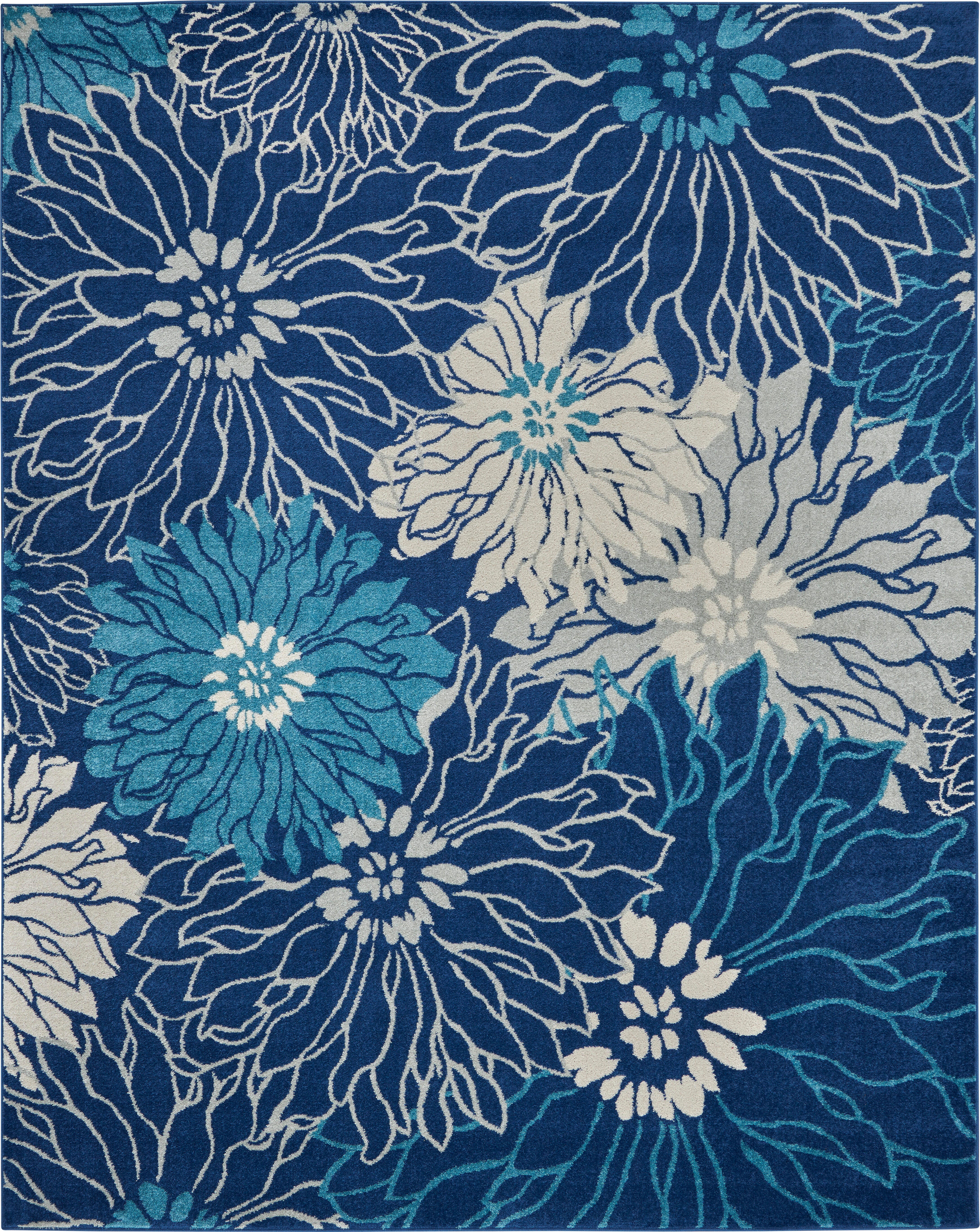 Nourison Nourison Passion 8' x 10' Navy/Ivory Contemporary Indoor Rug, Navy/Ivory, large