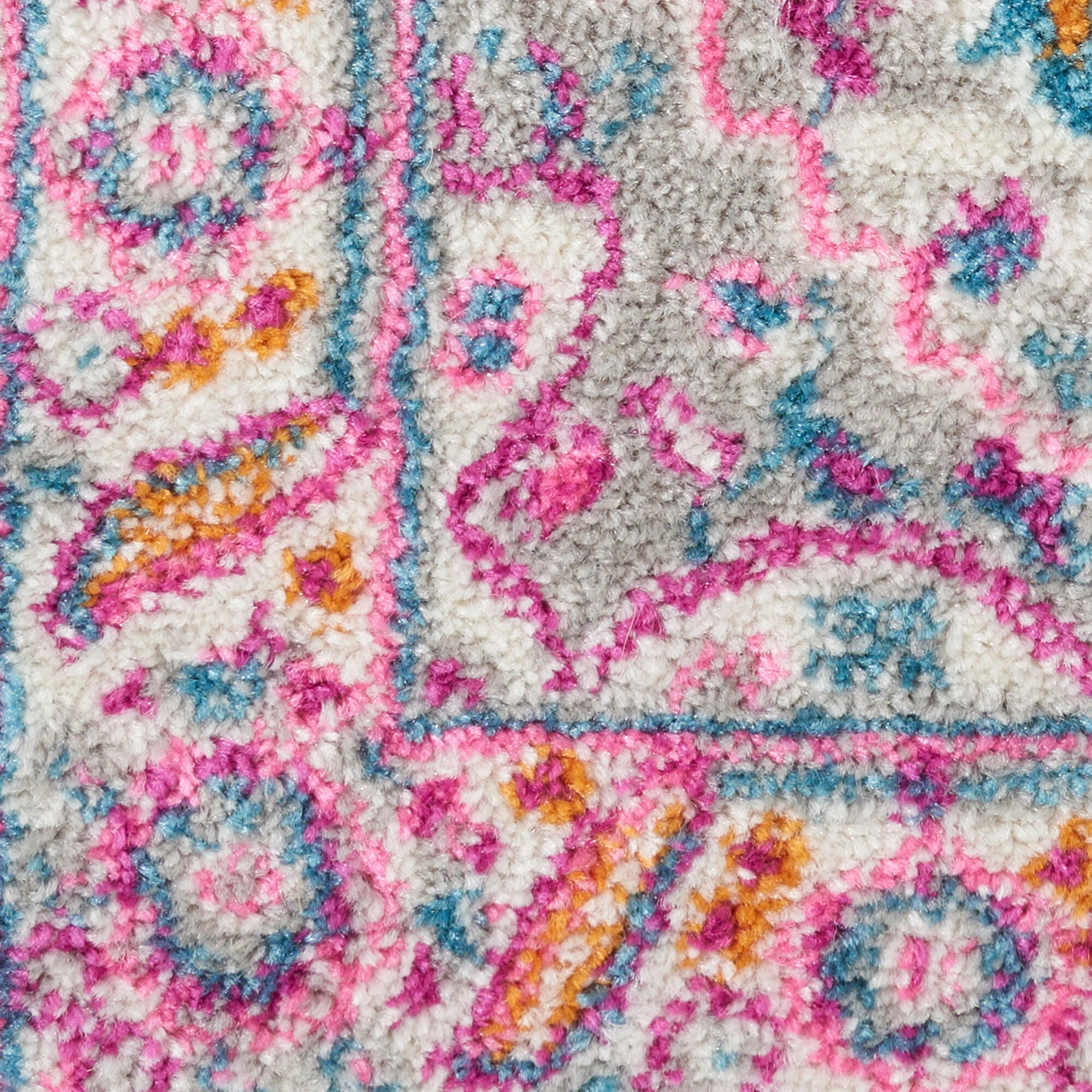 Nourison Passion 2' X 3' Gray And Pink Persian Area Rug, Light Gray/Pink, large