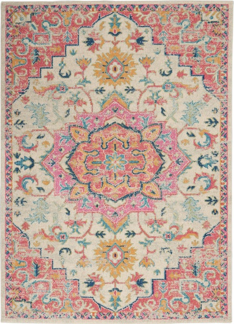 Nourison Home Passion 5'3" x 7'3" Ivory/Pink Bohemian Indoor Rug