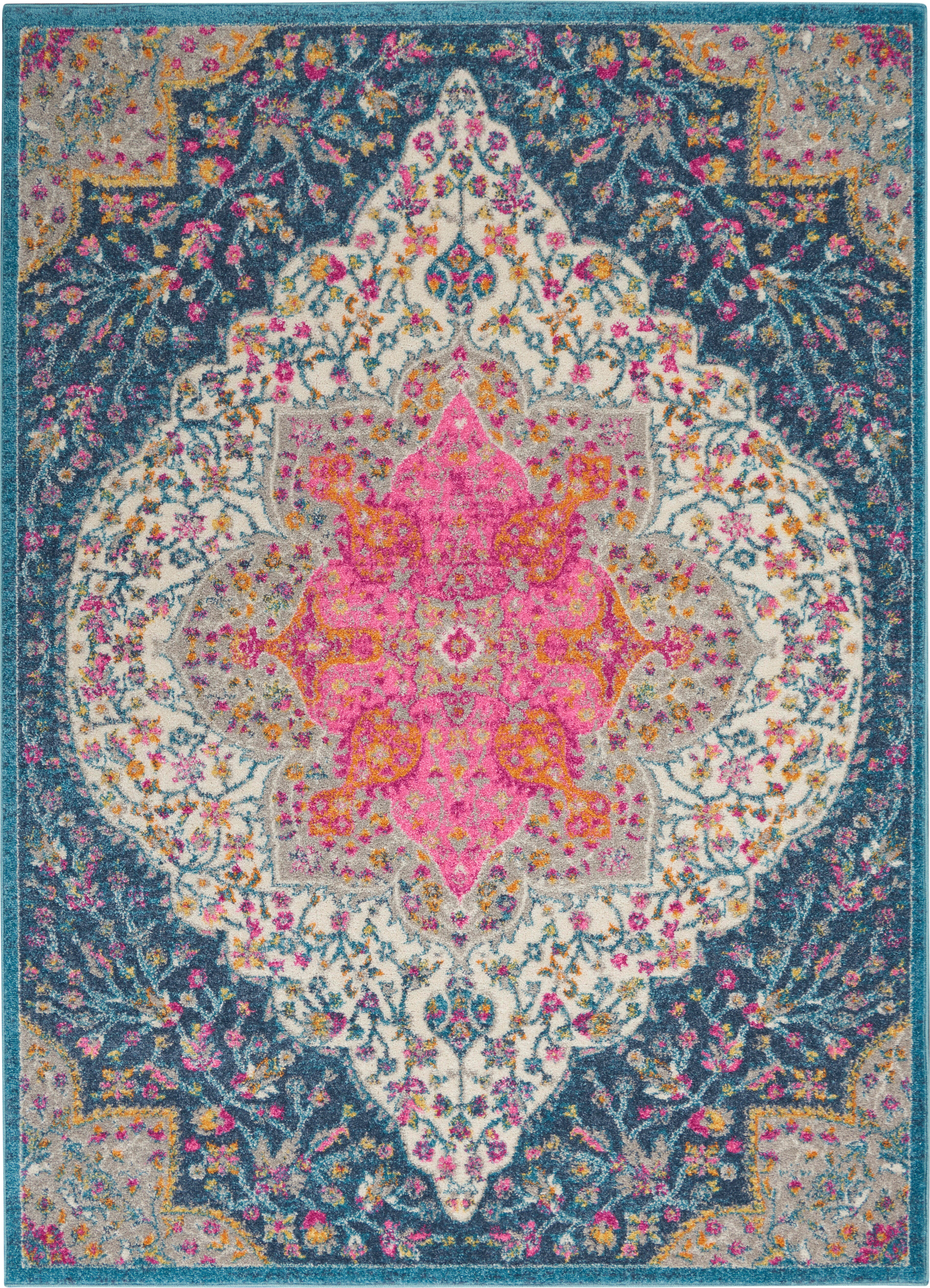 Nourison Nourison Passion 3'9" x 5'9" Multicolor Farmhouse Indoor Rug, Multi, large