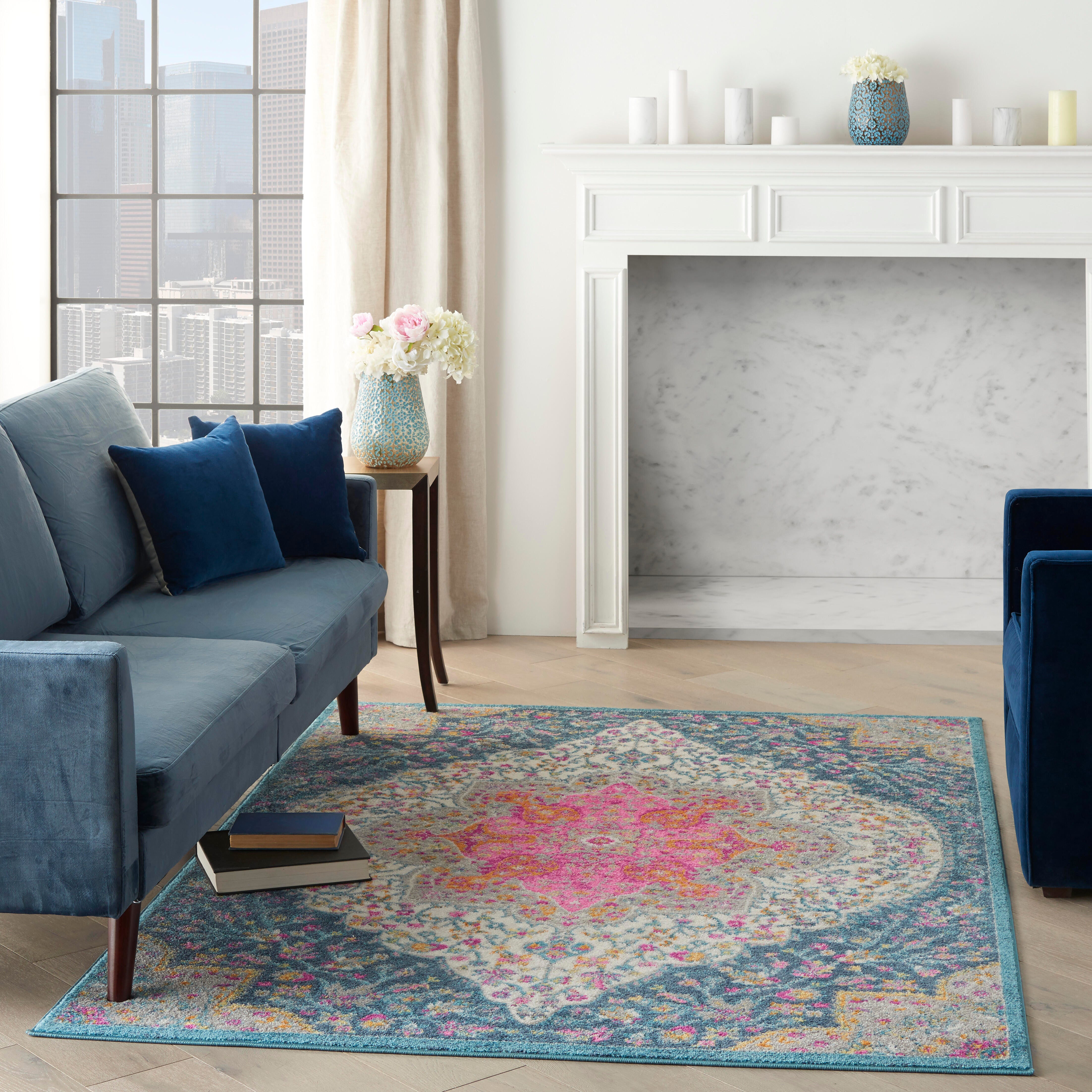 Nourison Nourison Passion 5'3" x 7'3" Multicolor Farmhouse Indoor Rug, Multi, large