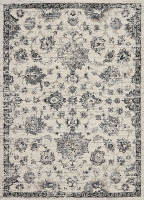 Nourison Home Fusion 5'3" x 7'3" Cream/Grey Vintage Indoor Rug