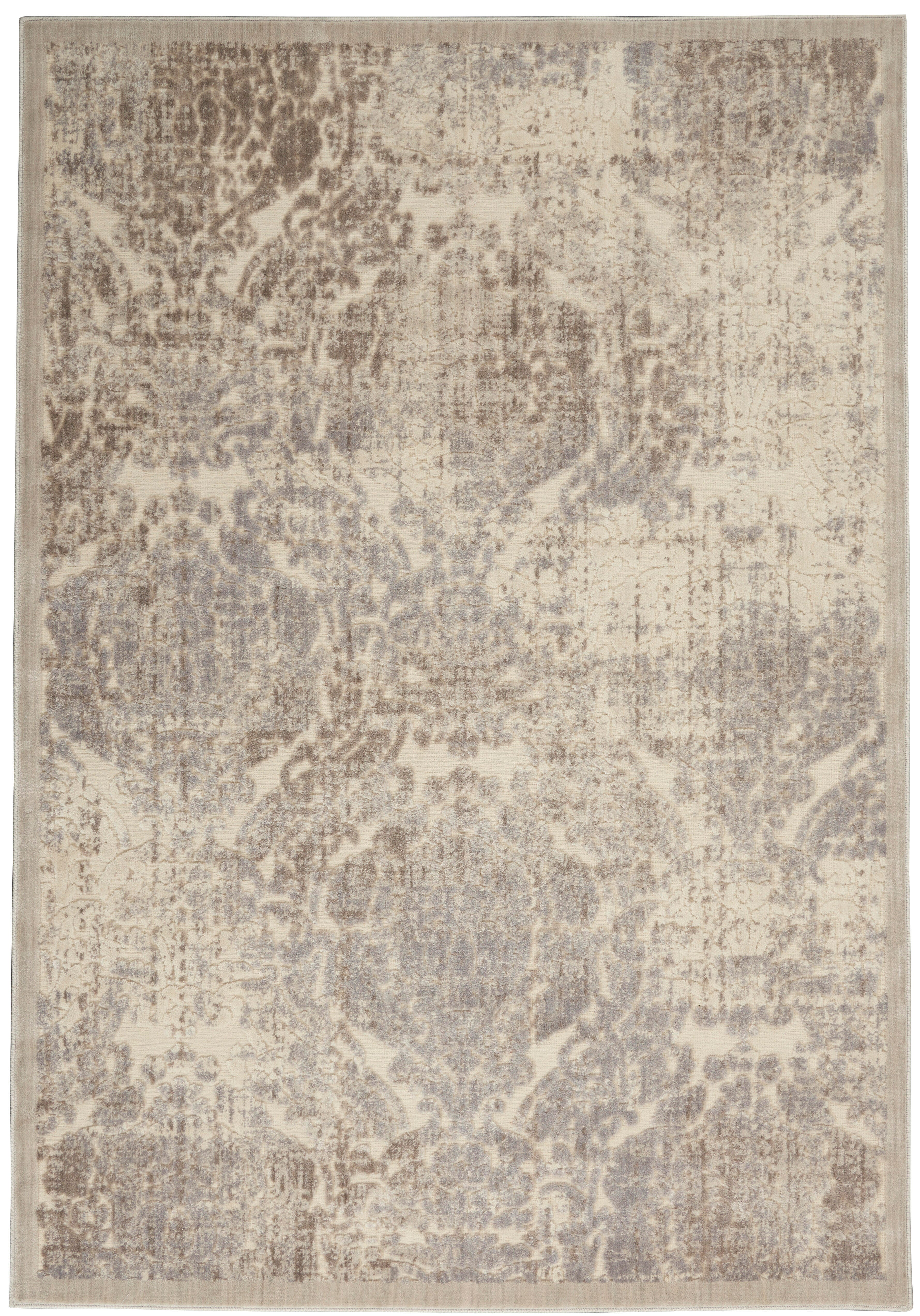 Nourison Home Nourison Graphic Illusions 5'3" x 7'5" Ivory Vintage Indoor Rug, , large