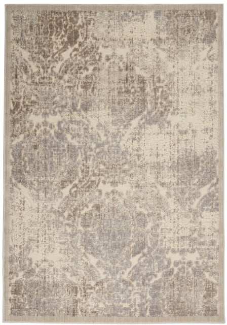 Nourison Home Graphic Illusions 5'3" x 7'5" Ivory Vintage Indoor Rug