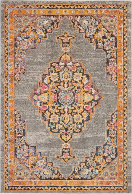 Nourison Home Passionate 6'7" x 9'6" Grey Bohemian Indoor Rug, Gray