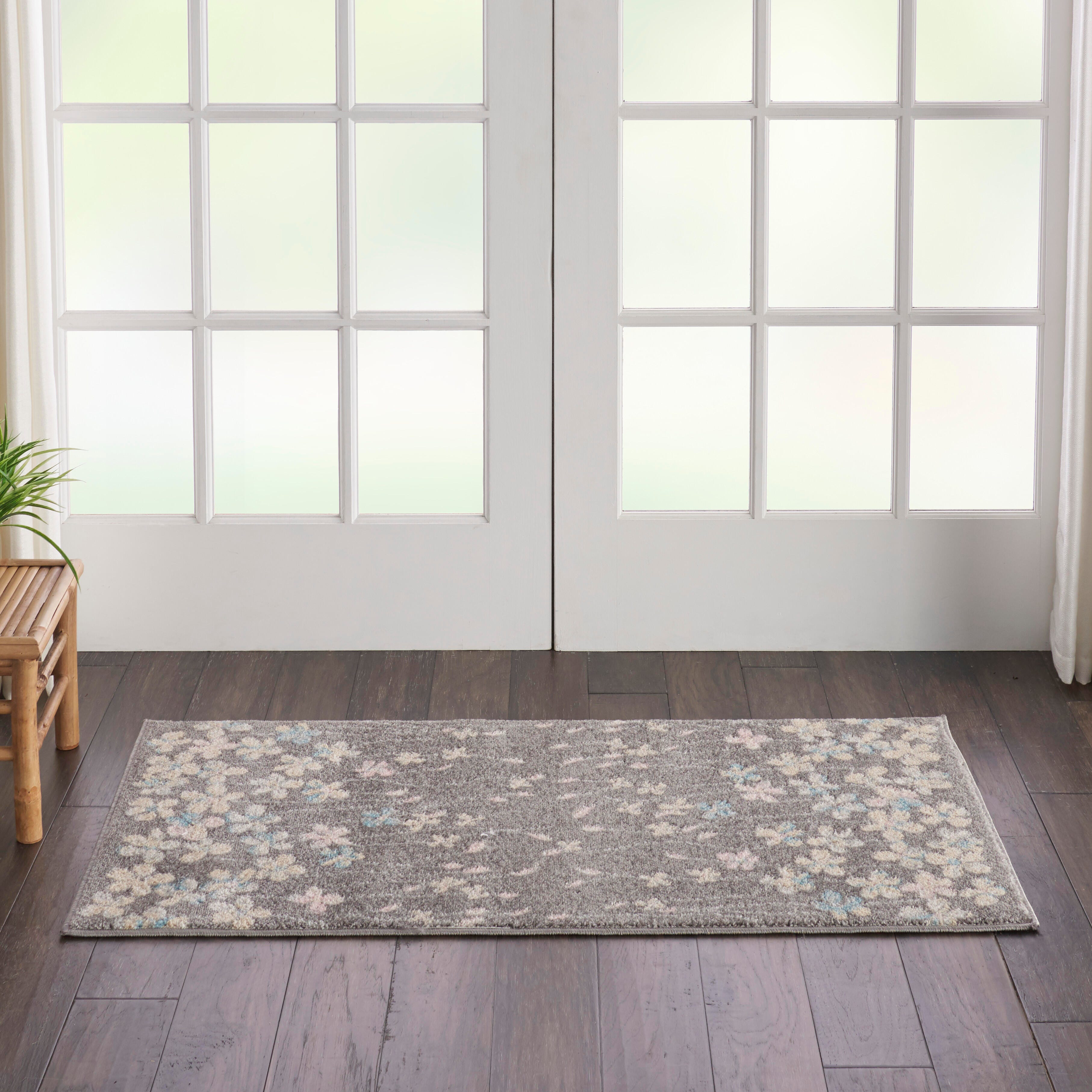 Nourison Nourison Tranquil 2' x 4' Grey/Beige Contemporary Indoor Rug, Gray/Beige, rollover