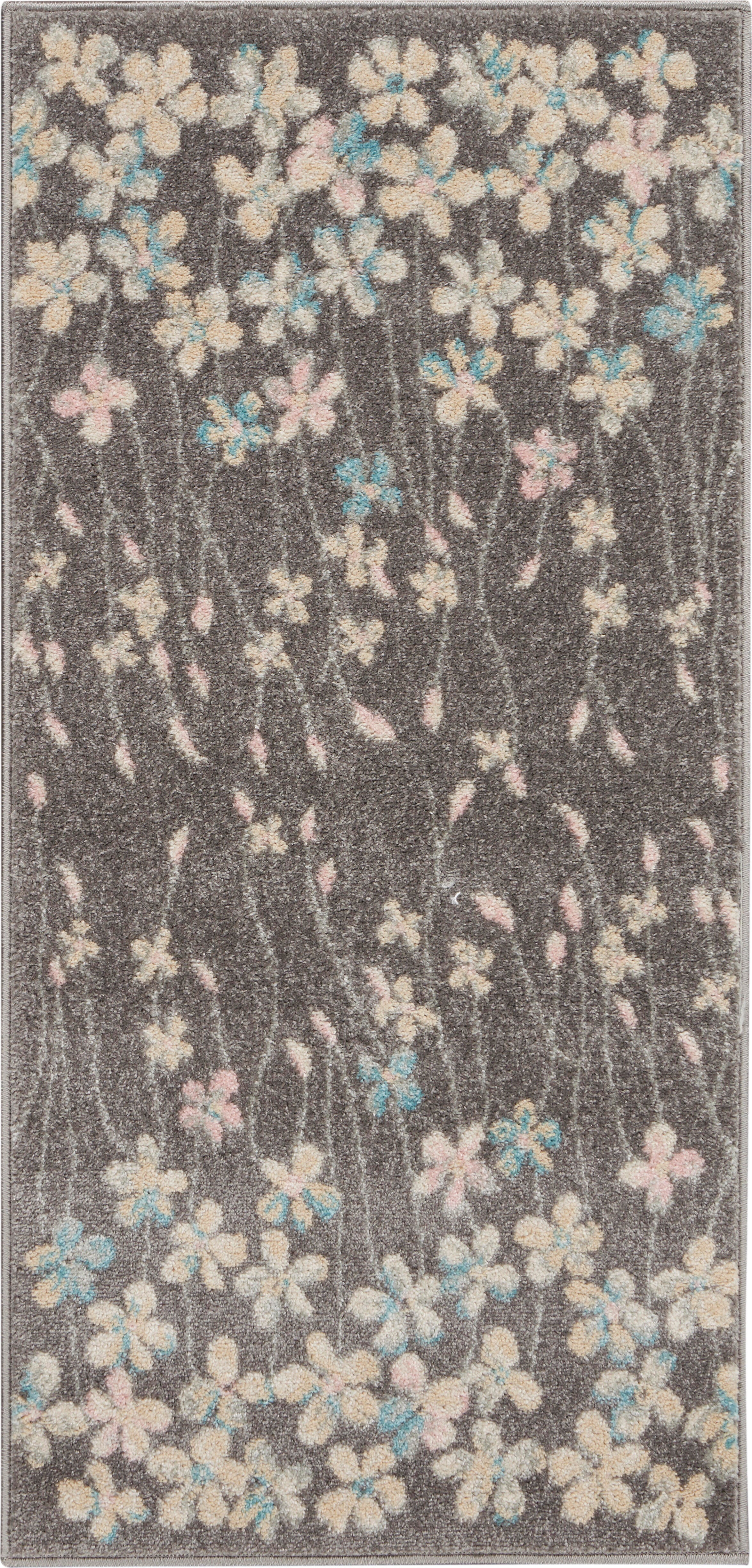 Nourison Nourison Tranquil 2' x 4' Grey/Beige Contemporary Indoor Rug, Gray/Beige, large
