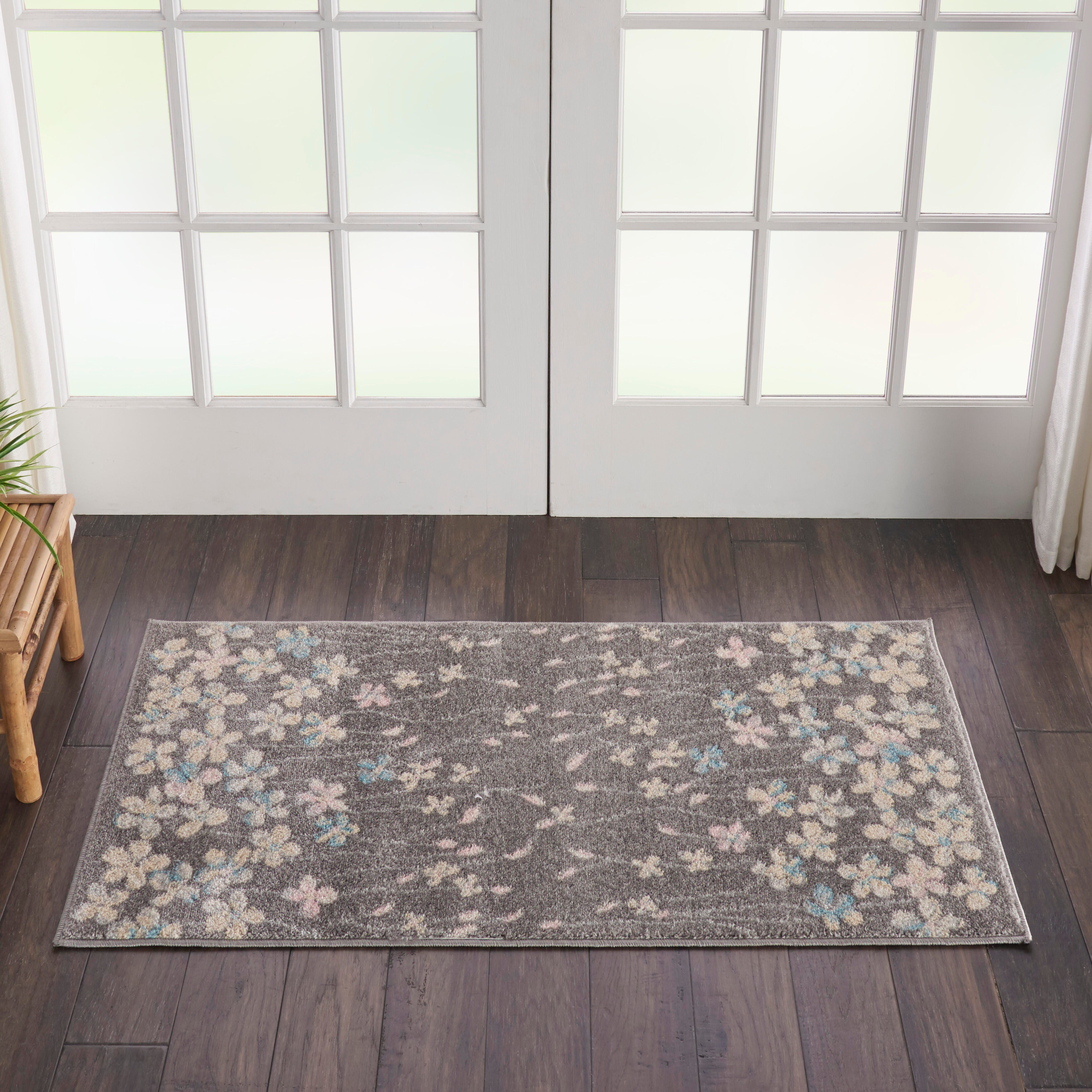Nourison Nourison Tranquil 2' x 4' Grey/Beige Contemporary Indoor Rug, Gray/Beige, large