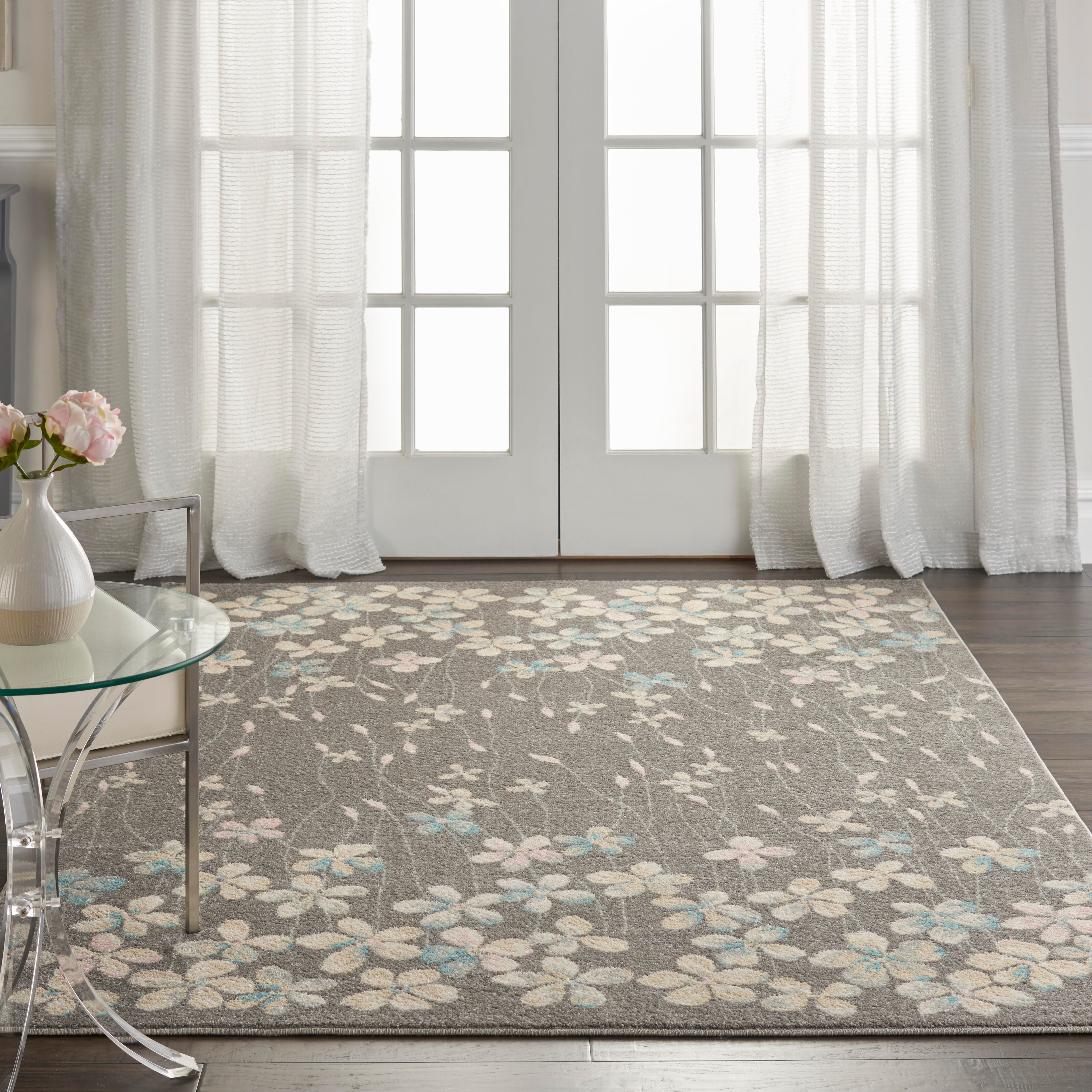 Nourison Nourison Tranquil 4' x 6' Grey/Beige Contemporary Indoor Rug, Gray/Beige, rollover