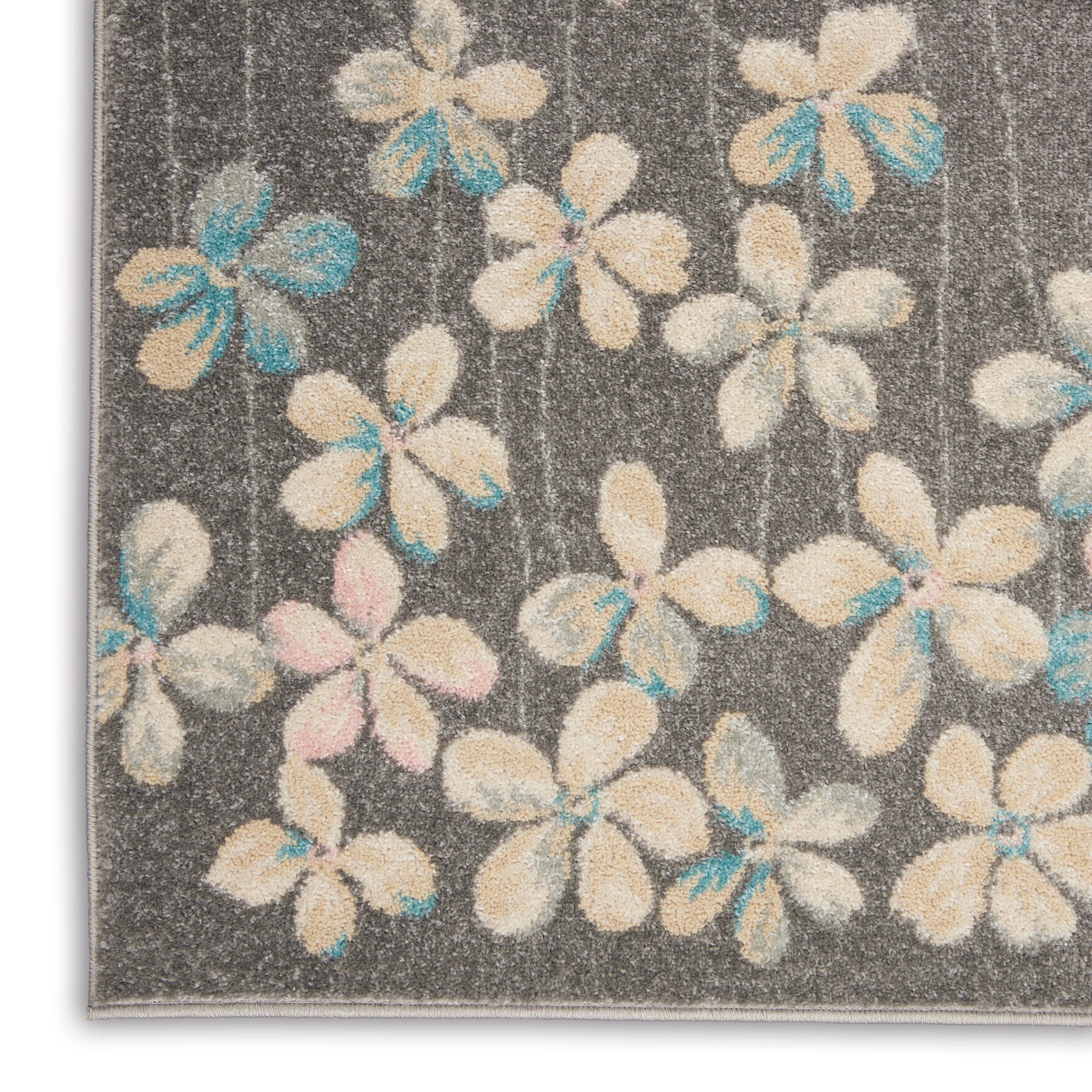 Nourison Nourison Tranquil 5'3" x 7'3" Grey/Beige Contemporary Indoor Rug, Gray/Beige, large