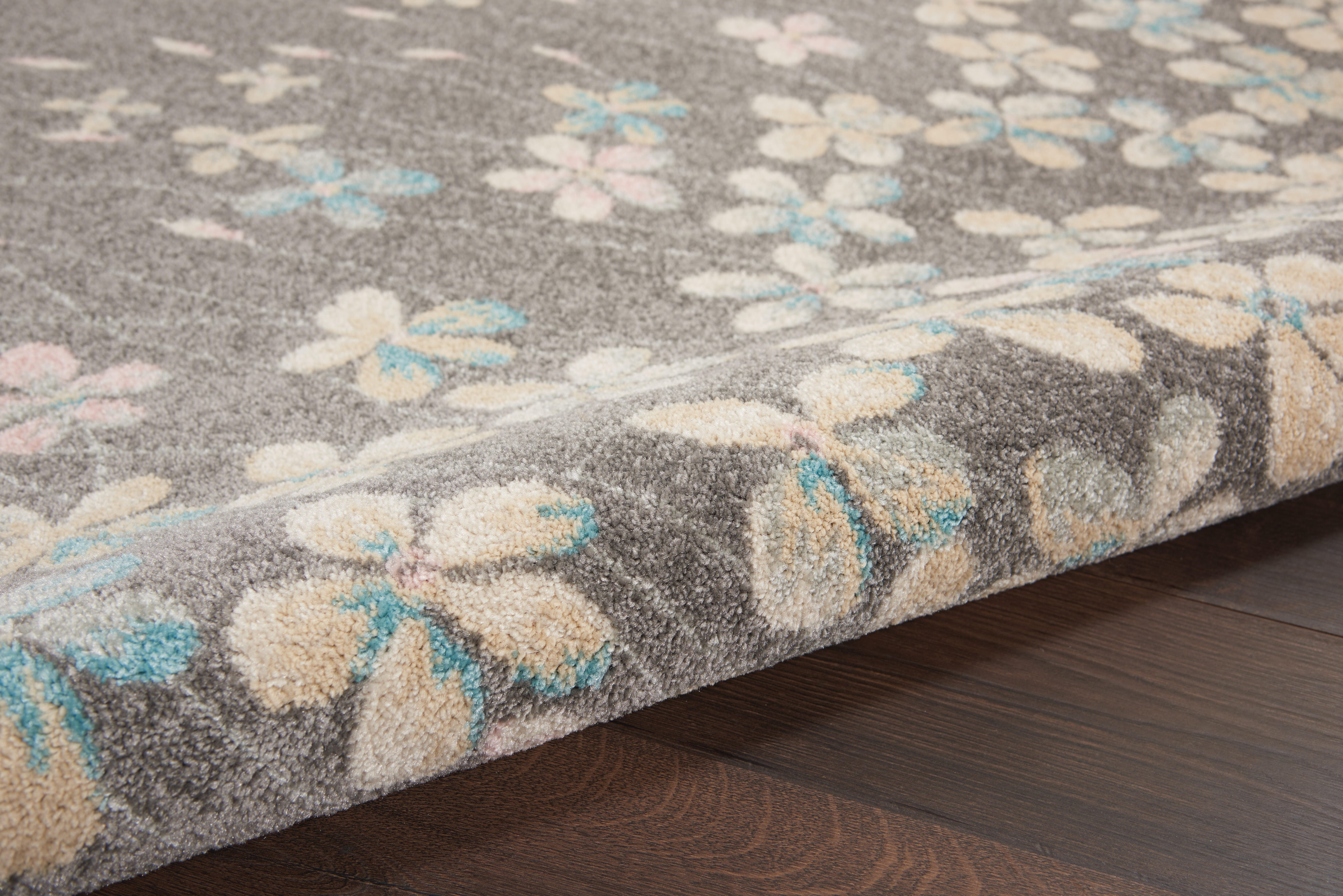 Nourison Nourison Tranquil 5'3" x 7'3" Grey/Beige Contemporary Indoor Rug, Gray/Beige, large