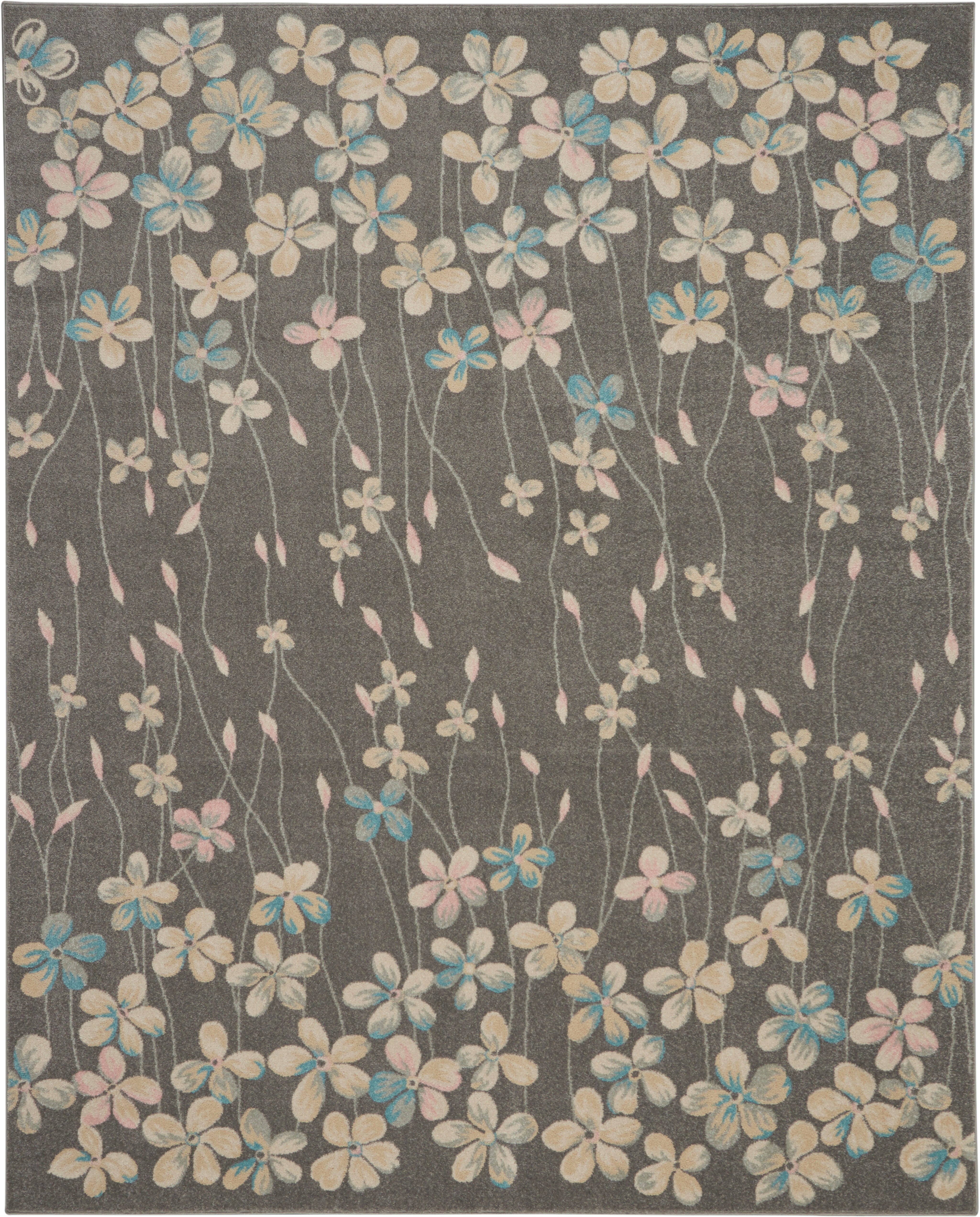 Nourison Nourison Tranquil 8' x 10' Grey/Beige Contemporary Indoor Rug, Gray/Beige, large