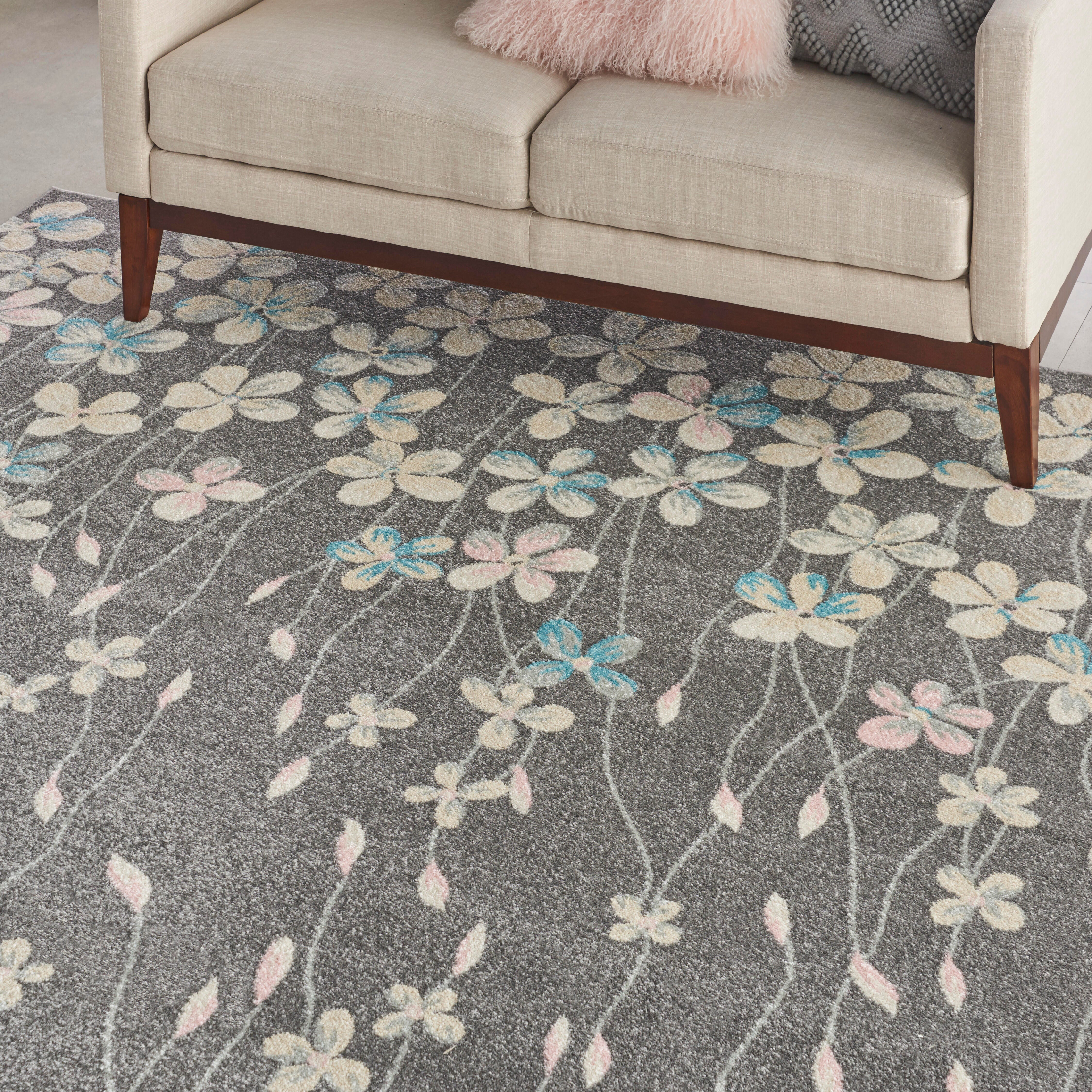Nourison Nourison Tranquil 8' x 10' Grey/Beige Contemporary Indoor Rug, Gray/Beige, large