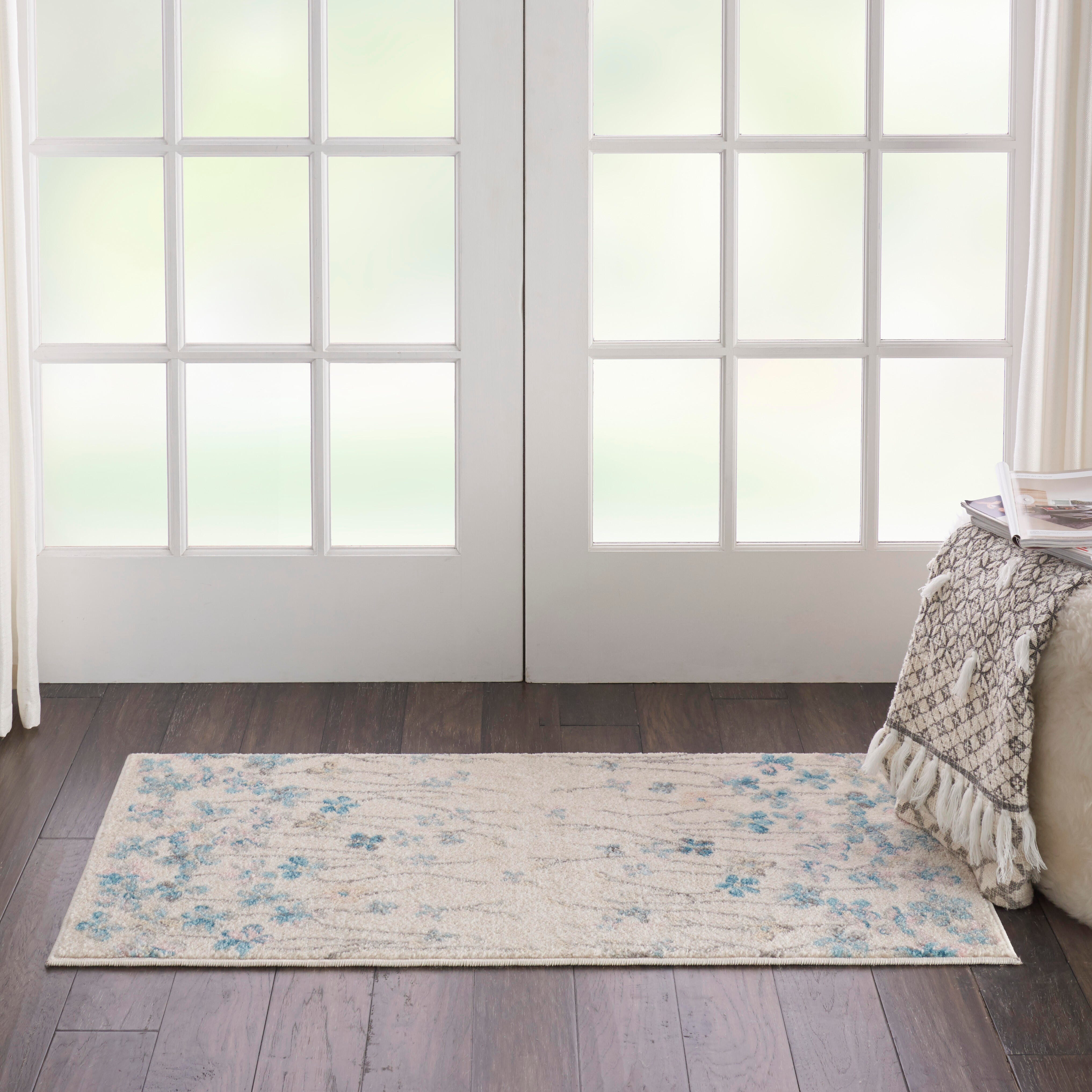 Nourison Nourison Tranquil 2' X 4' Ivory Contemporary Indoor Rug, Ivory, rollover
