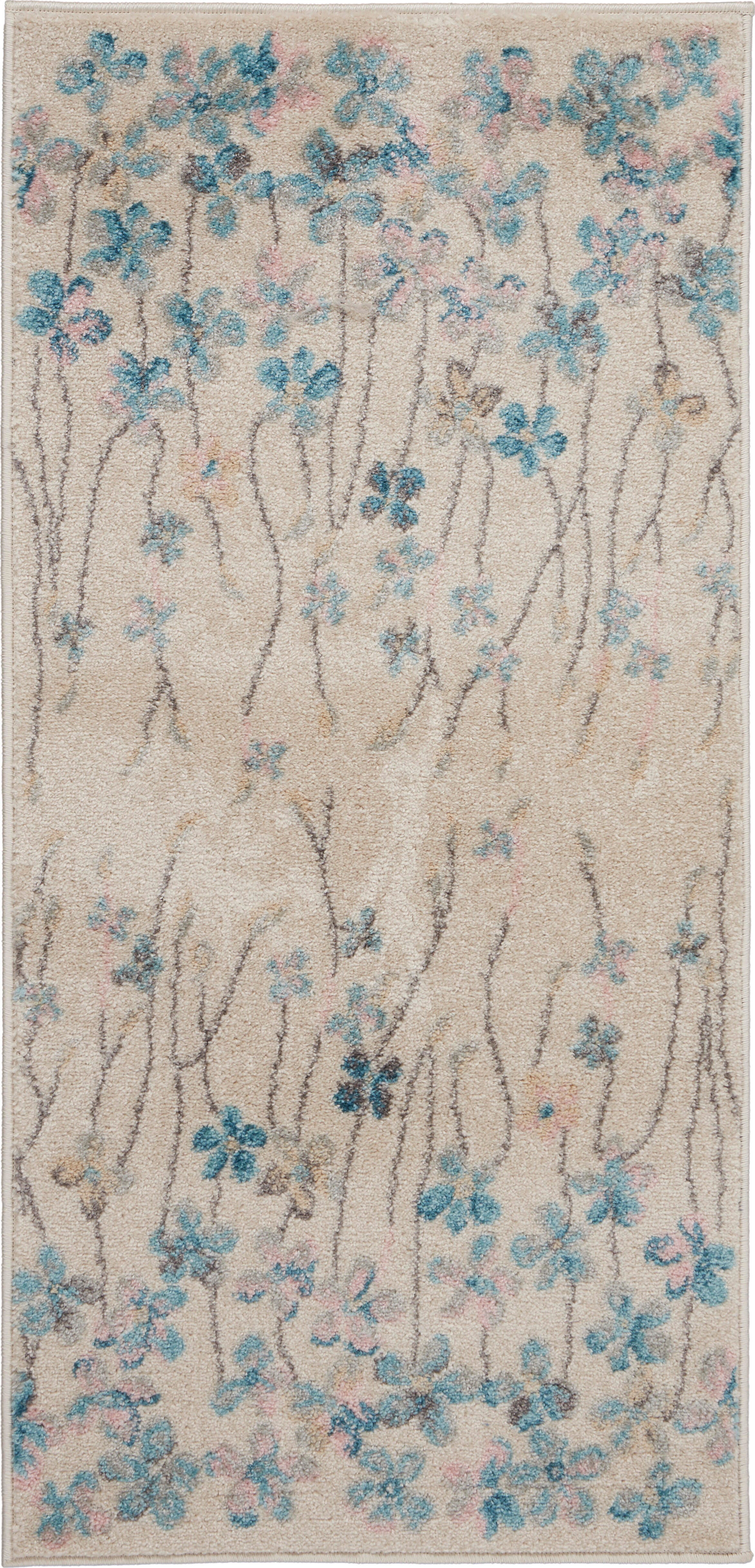 Nourison Nourison Tranquil 2' X 4' Ivory Contemporary Indoor Rug, Ivory, large