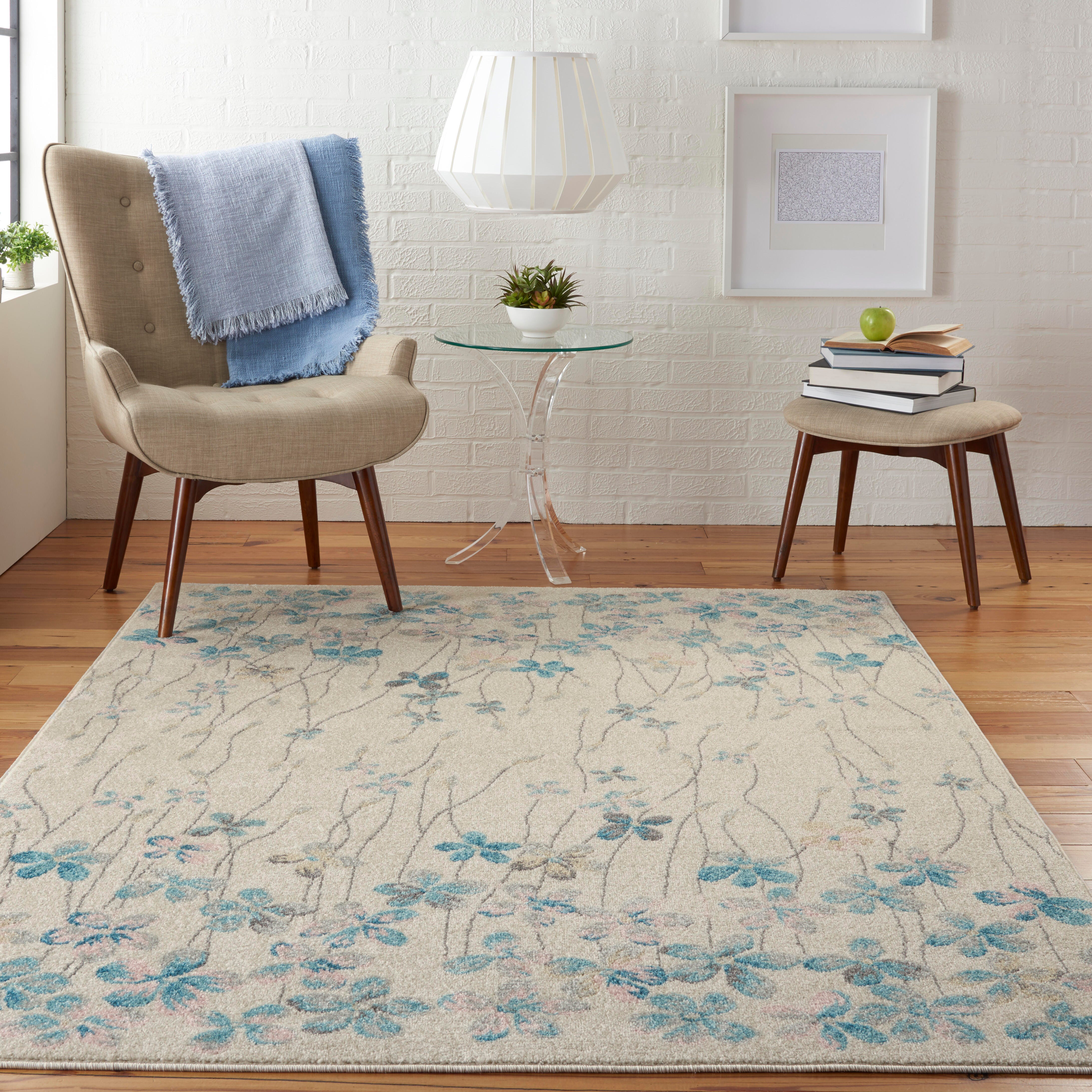 Nourison Nourison Tranquil 5'3" x 7'3" Ivory Contemporary Indoor Rug, Ivory, rollover