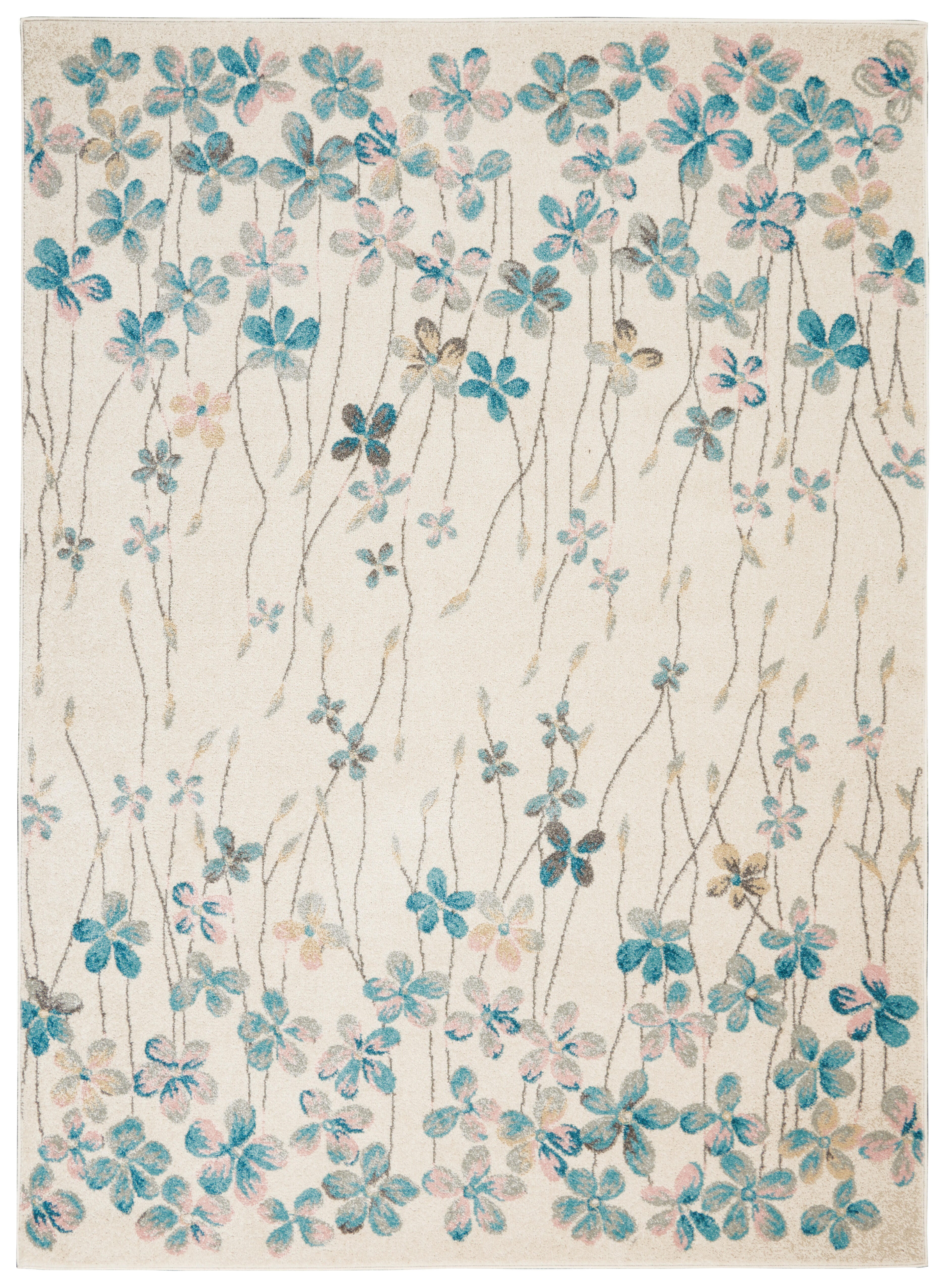 Nourison Nourison Tranquil 5'3" x 7'3" Ivory Contemporary Indoor Rug, Ivory, large