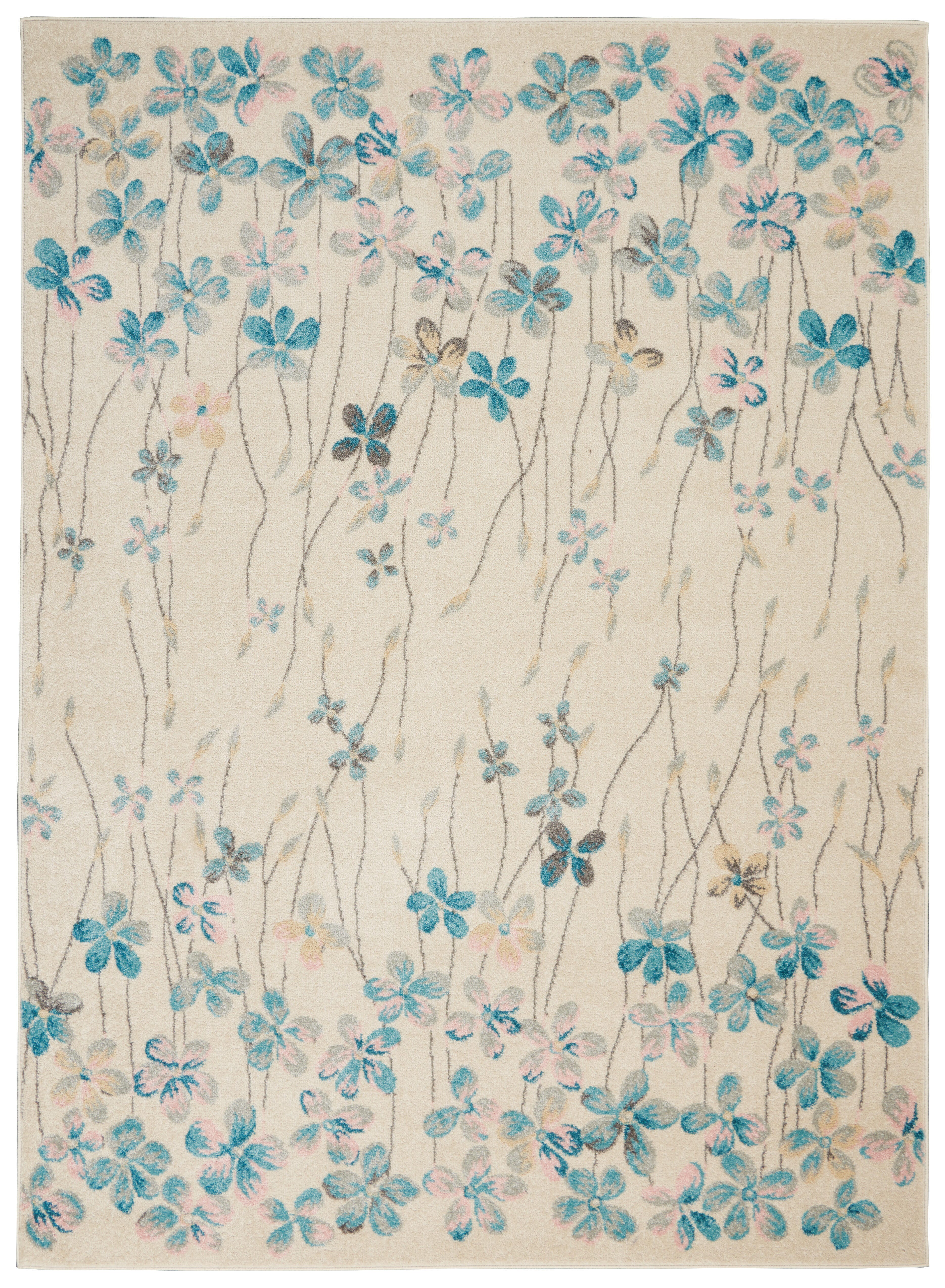Nourison Nourison Tranquil 6' x 9' Ivory Contemporary Indoor Rug, Ivory, large
