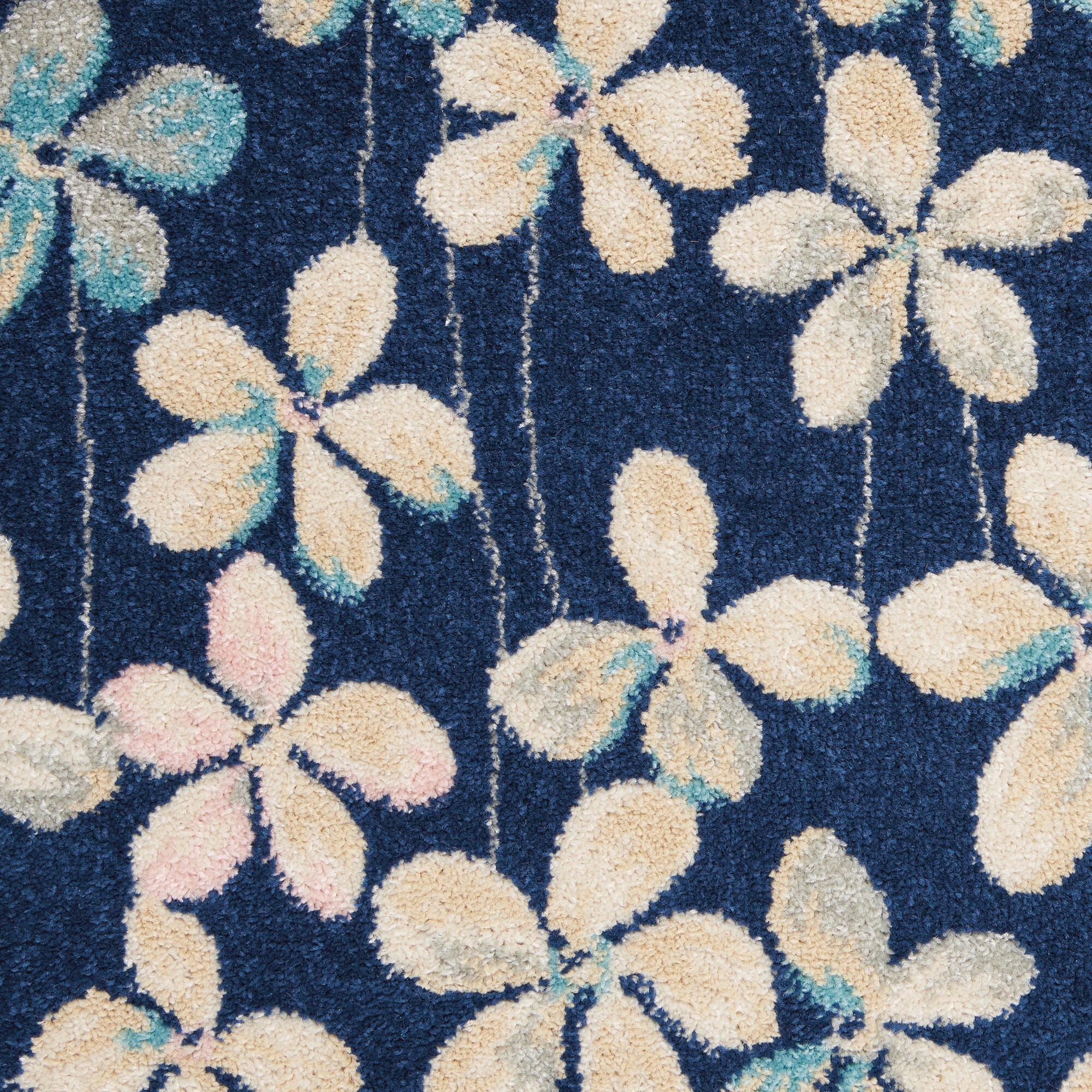 Nourison Nourison Tranquil 6' x 9' Navy Contemporary Indoor Rug, Navy, large