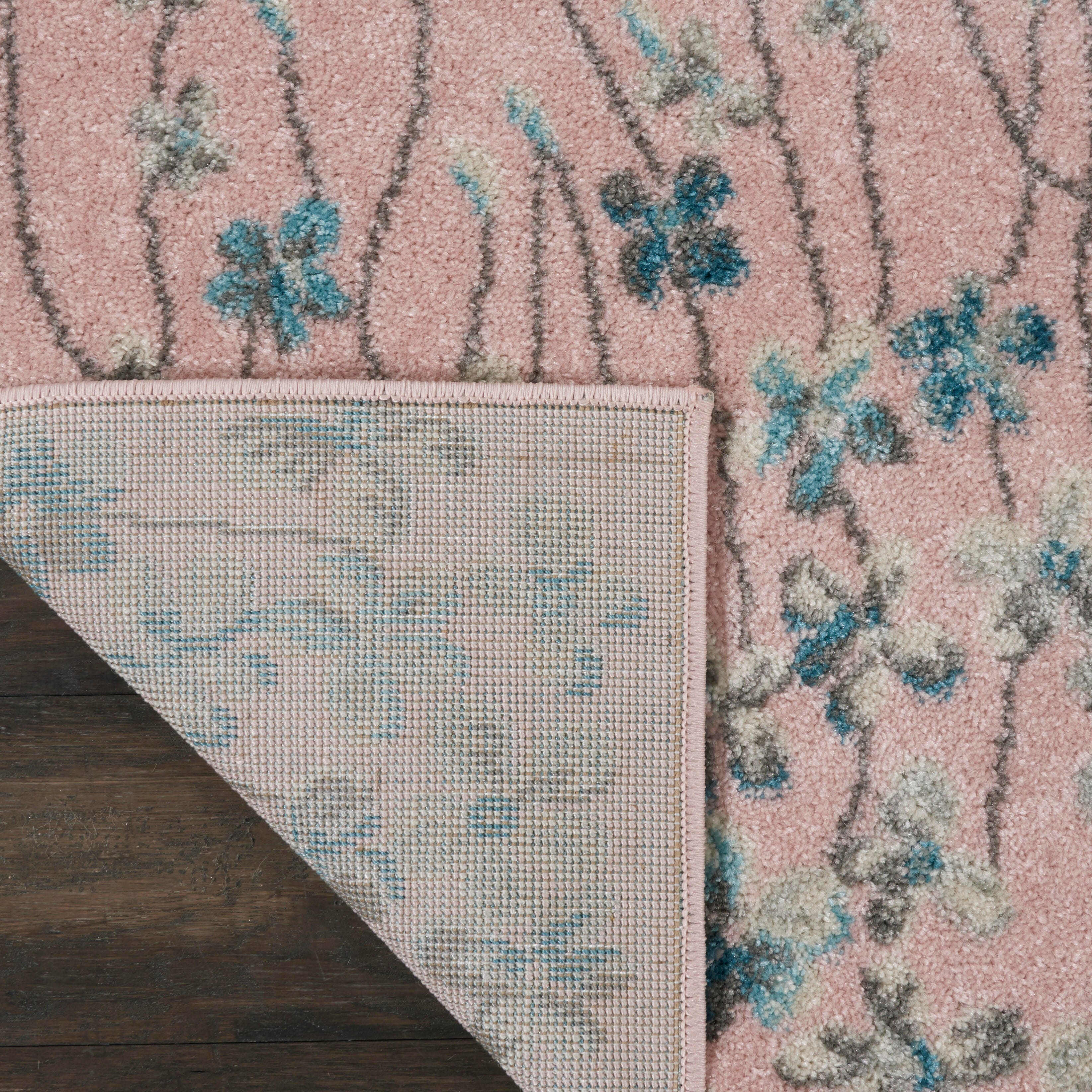 Nourison Nourison Tranquil 2' X 4' Pink Contemporary Indoor Rug, Pink, large