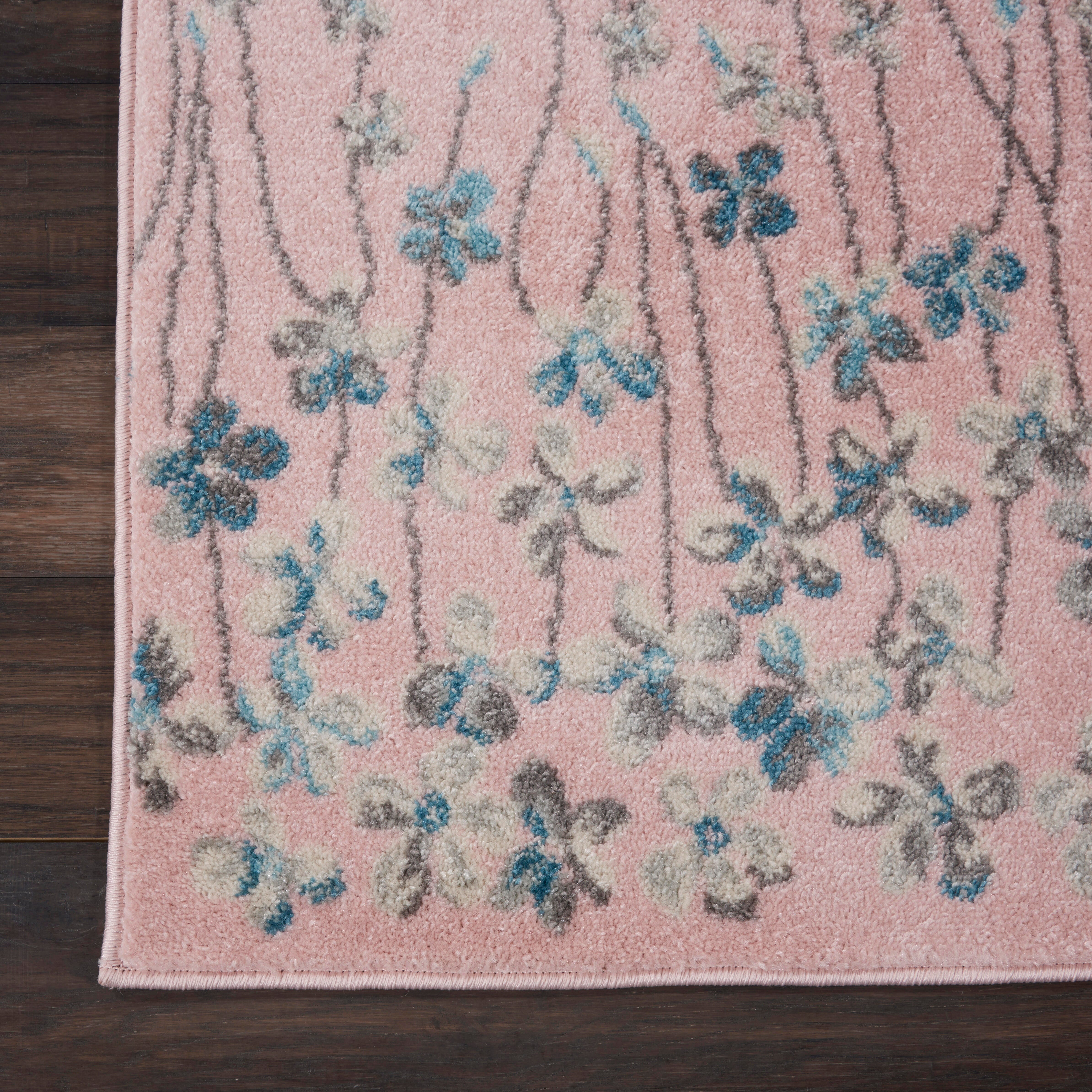 Nourison Nourison Tranquil 2' X 4' Pink Contemporary Indoor Rug, Pink, large