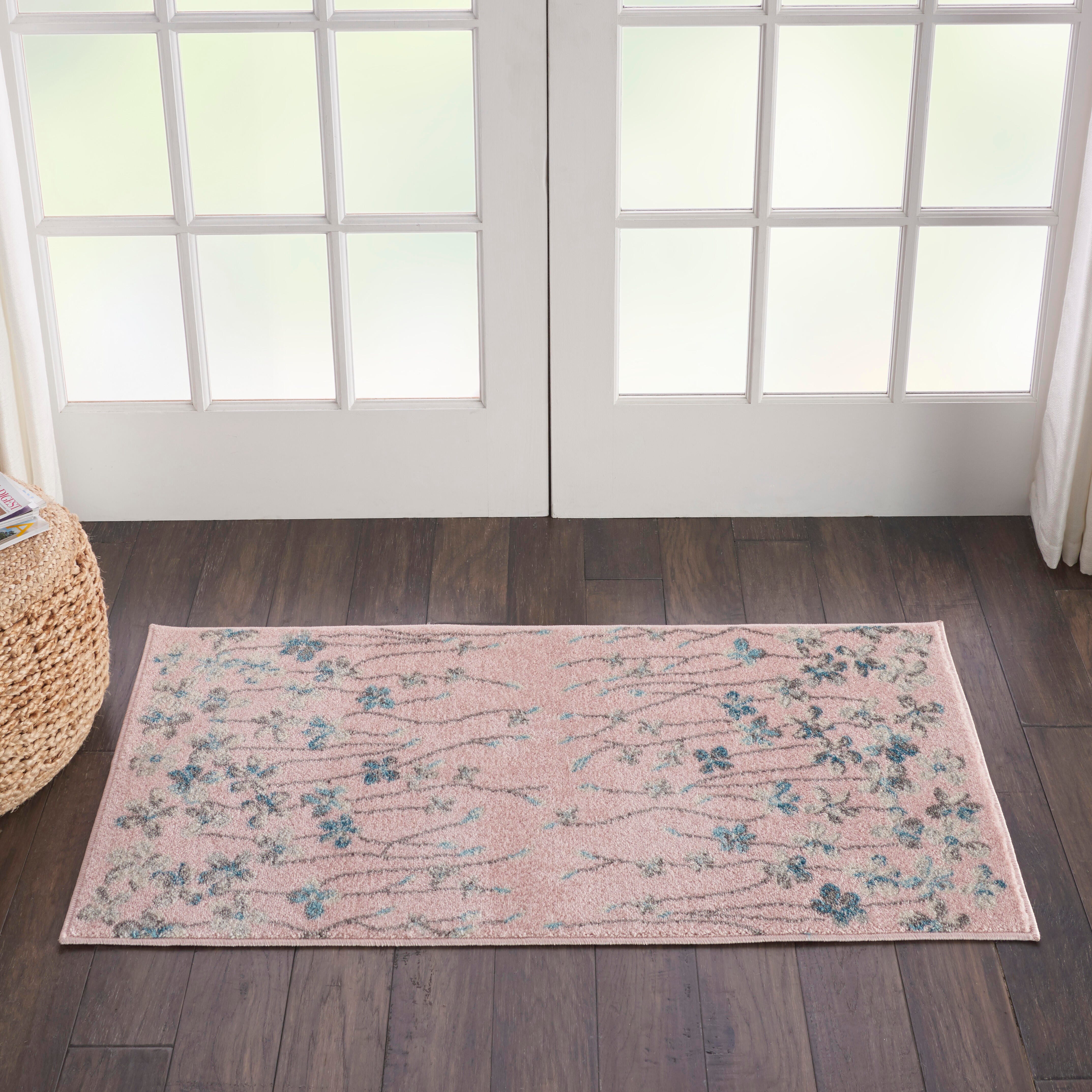 Nourison Nourison Tranquil 2' X 4' Pink Contemporary Indoor Rug, Pink, large