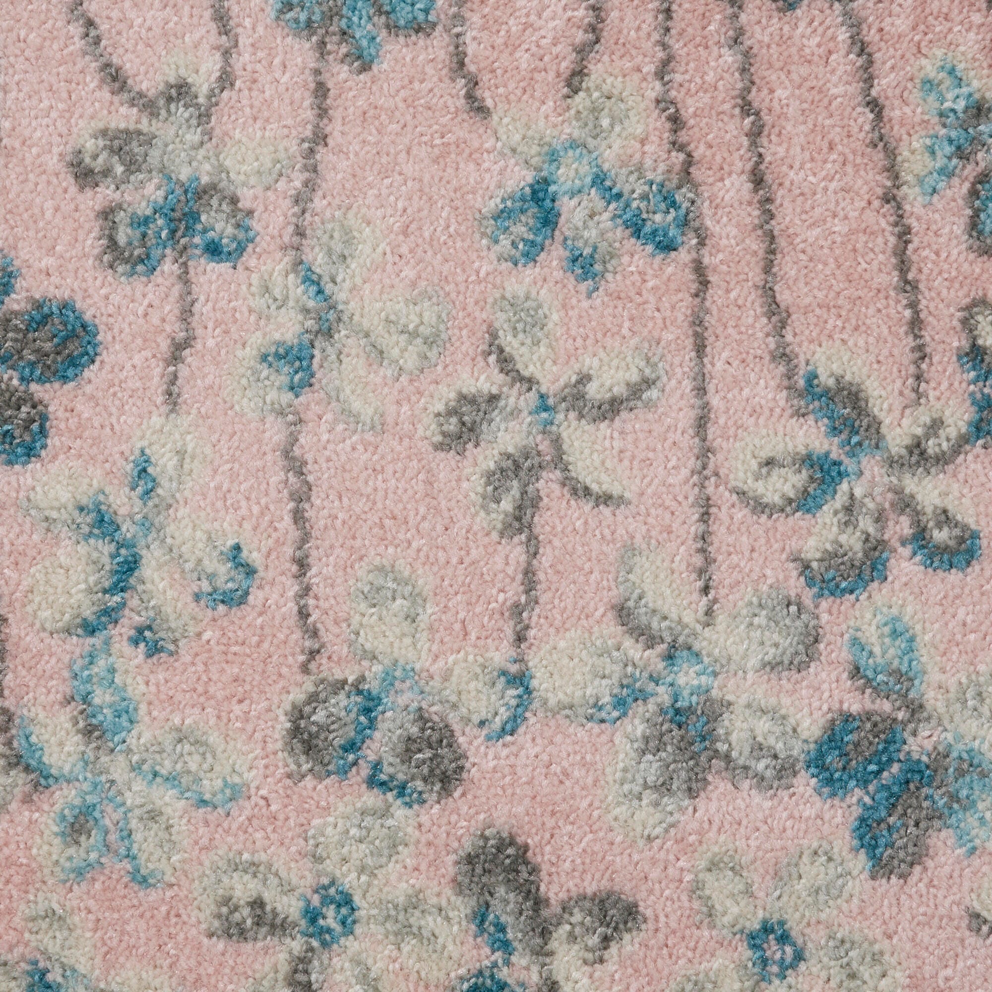 Nourison Nourison Tranquil 2'3" x 7'3" Pink Contemporary Indoor Rug, Pink, large