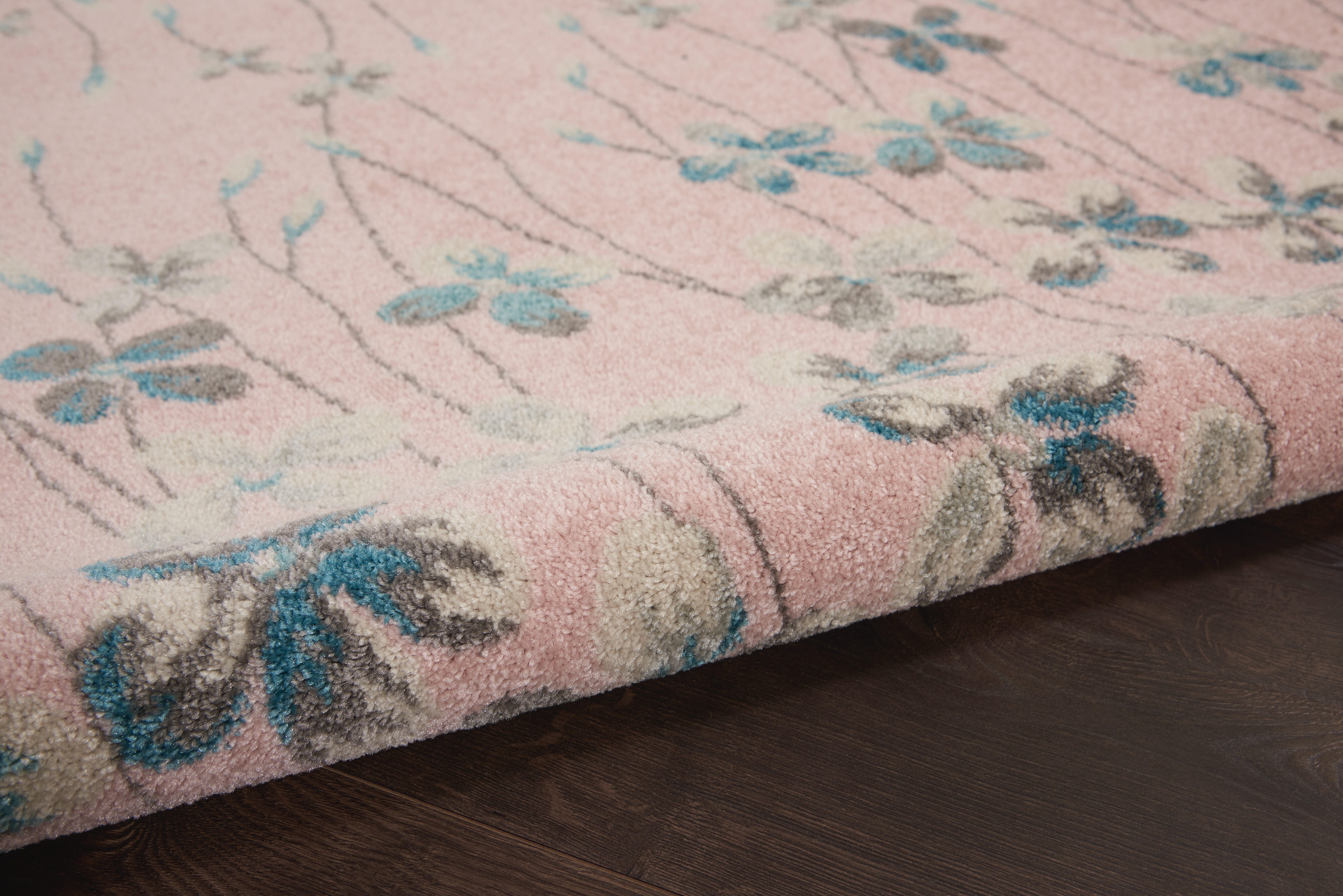 Nourison Nourison Tranquil 4' x 6' Pink Contemporary Indoor Rug, Pink, large