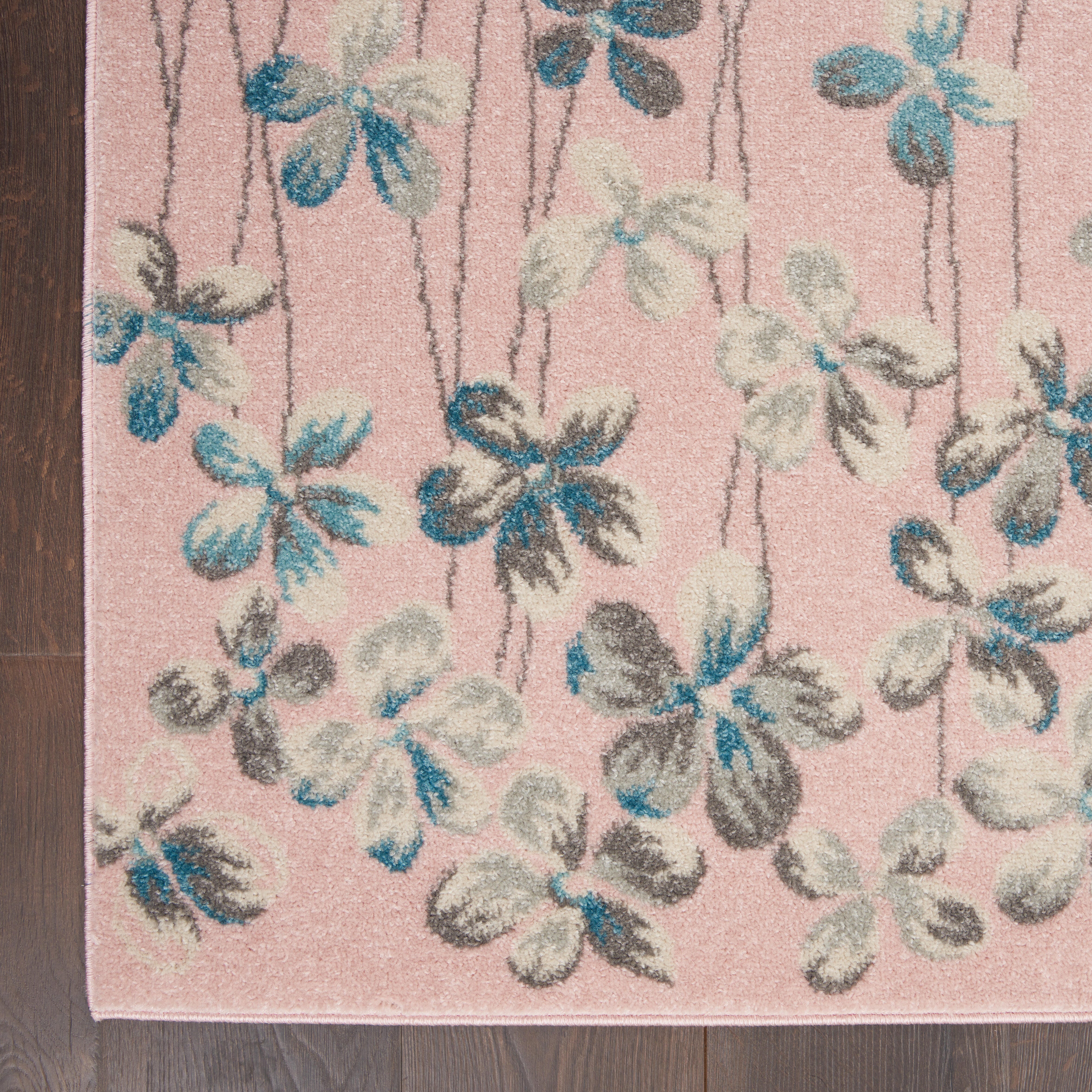 Nourison Nourison Tranquil 5'3" x 7'3" Pink Contemporary Indoor Rug, Pink, large