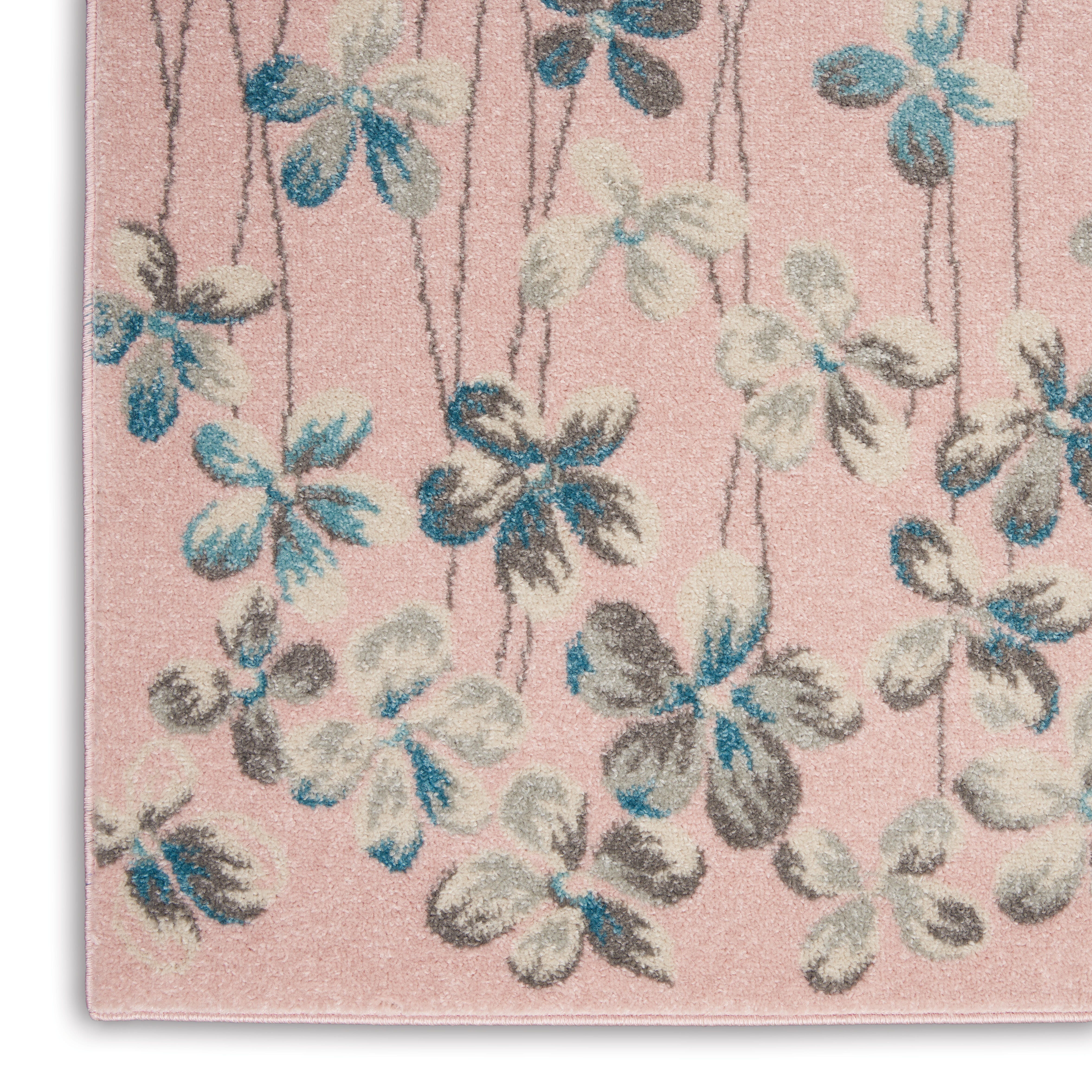 Nourison Nourison Tranquil 5'3" x 7'3" Pink Contemporary Indoor Rug, Pink, large