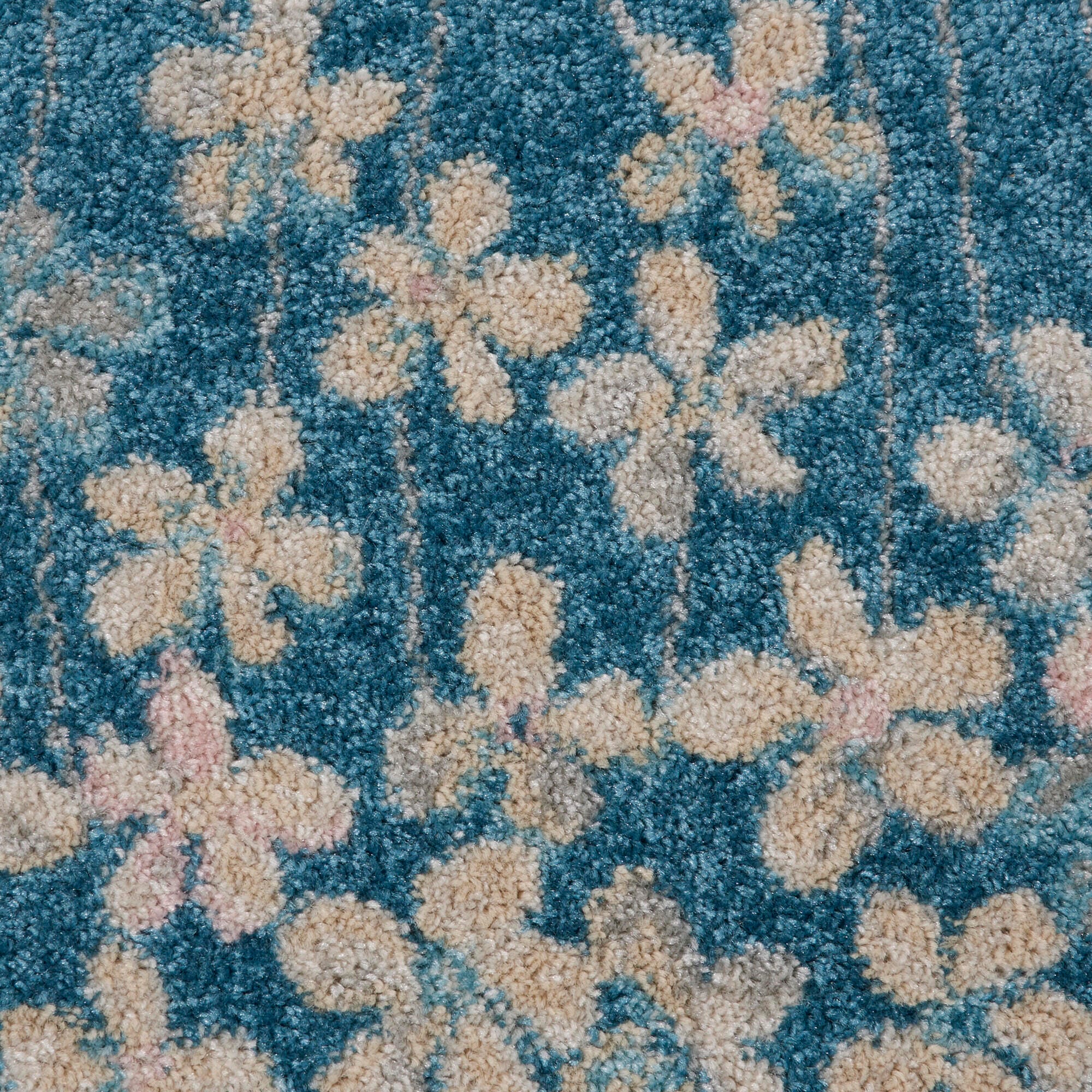 Nourison Nourison Tranquil 2'3" x 7'3" Turquoise Contemporary Indoor Rug, Turquoise, large