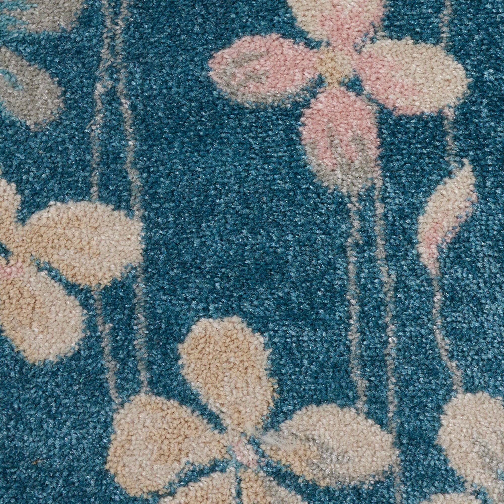 Nourison Nourison Tranquil 5'3" x ROUND Turquoise Contemporary Indoor Rug, Turquoise, large
