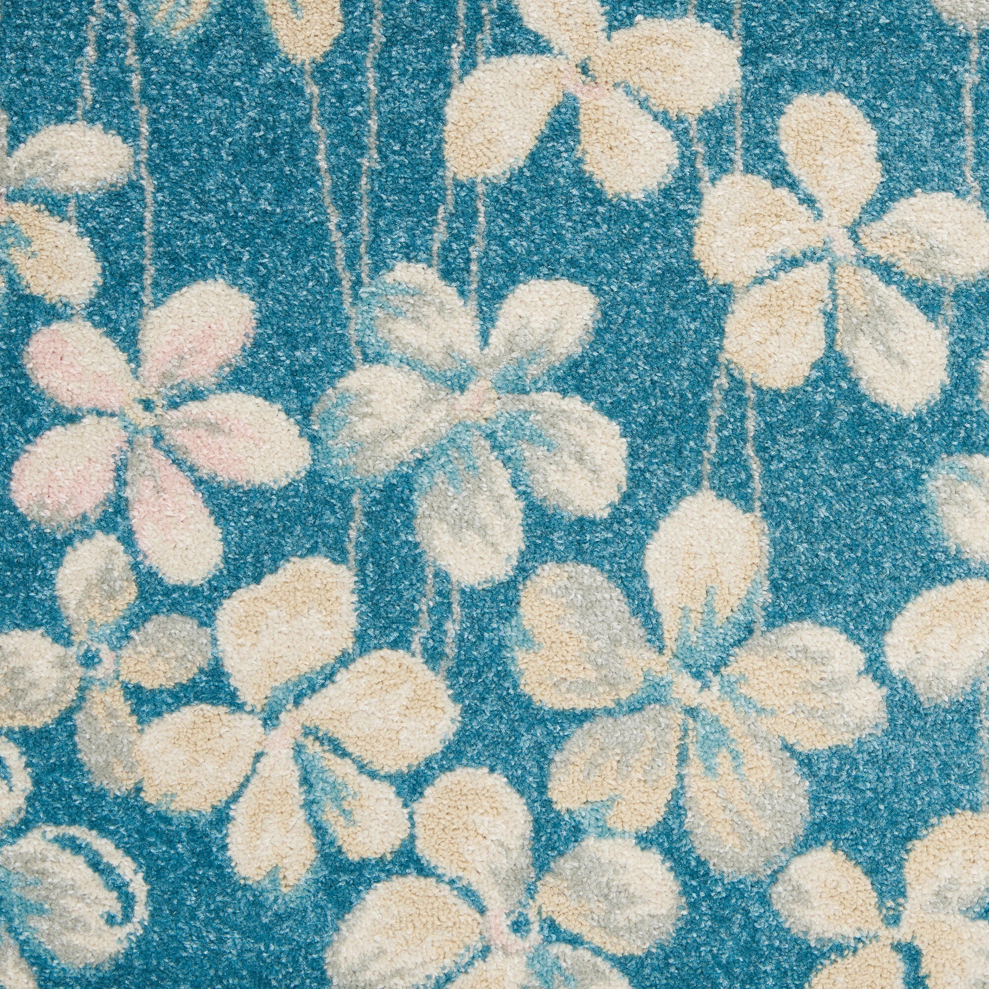 Nourison Nourison Tranquil 6' x 9' Turquoise Contemporary Indoor Rug, Turquoise, large