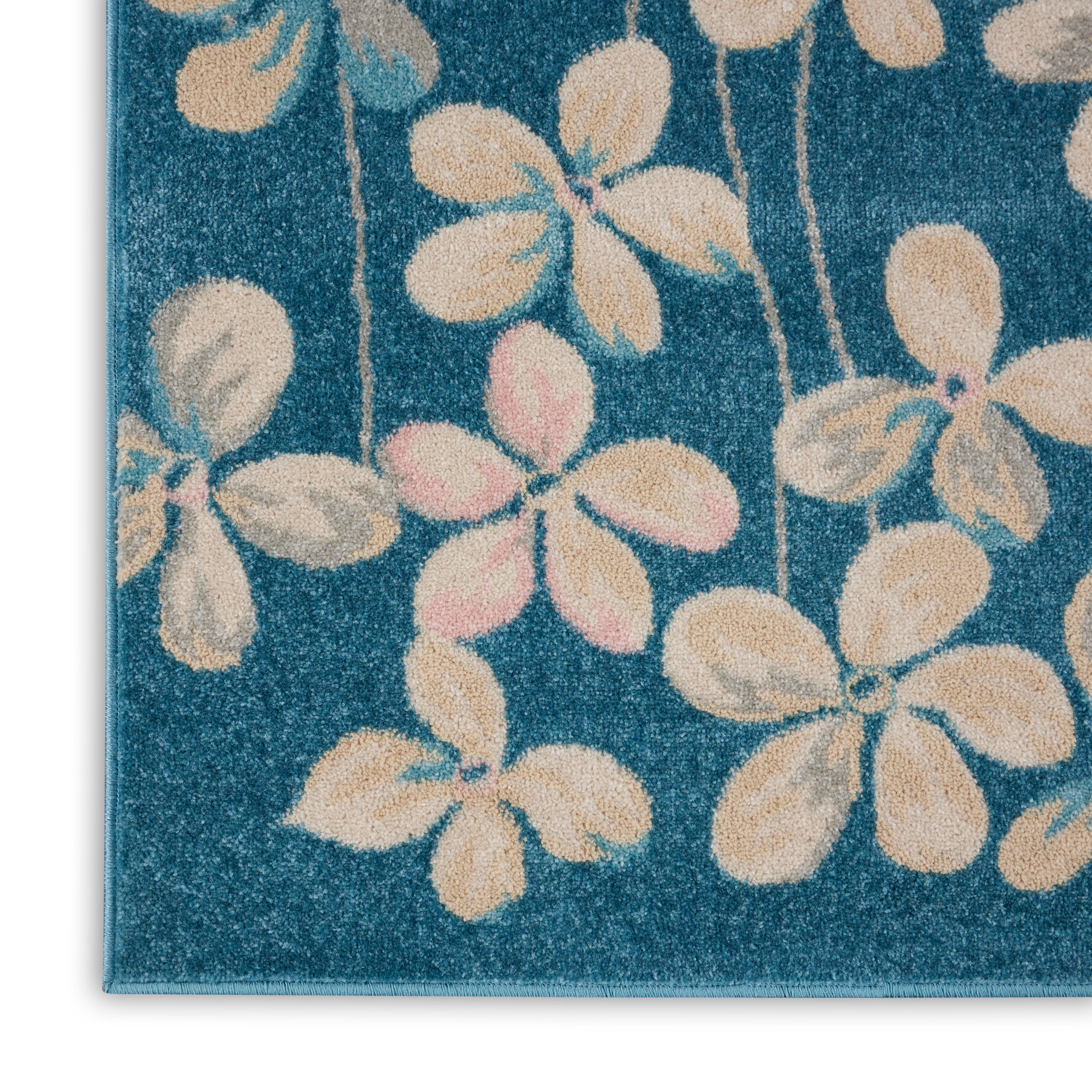 Nourison Nourison Tranquil 8' x 10' Turquoise Contemporary Indoor Rug, Turquoise, large