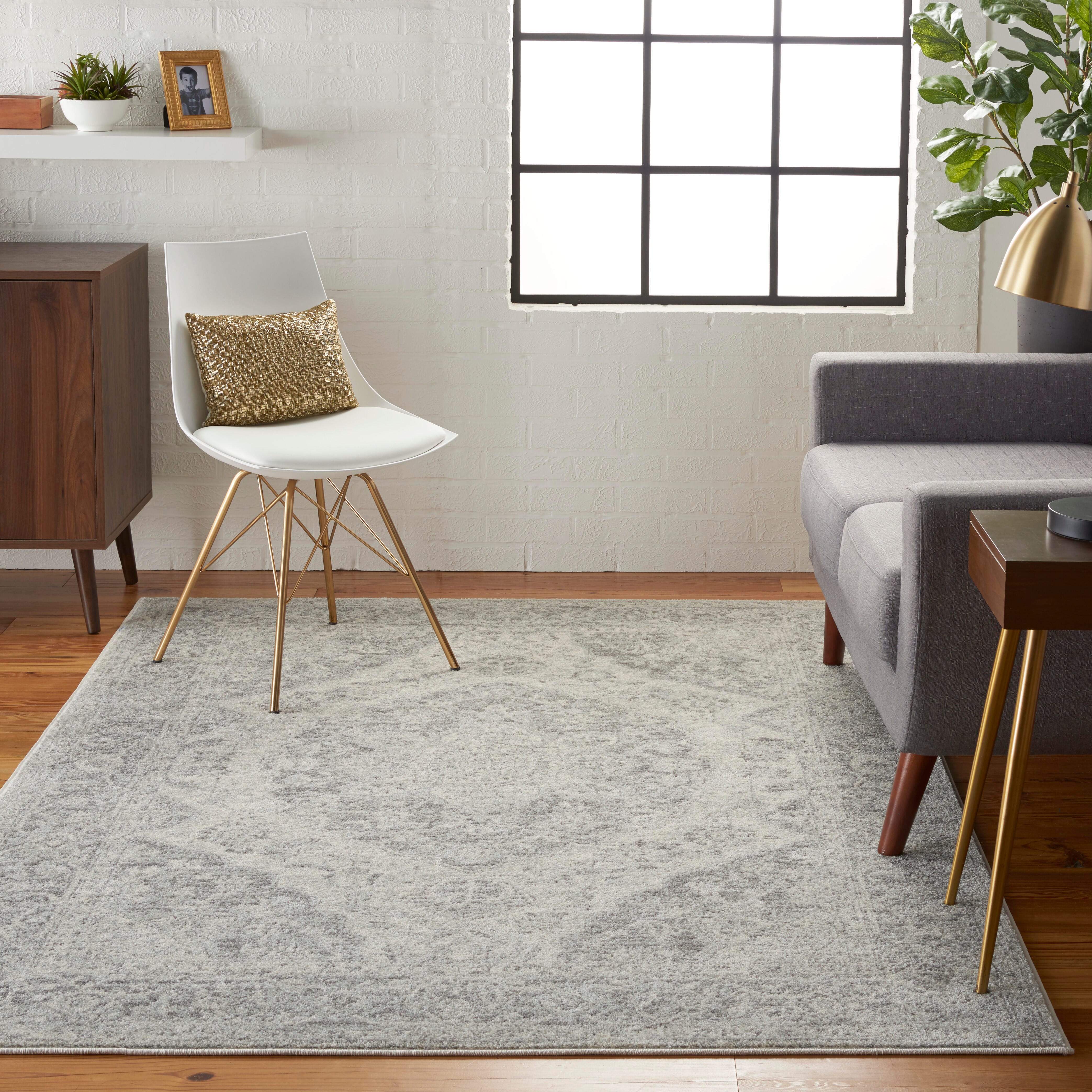 Nourison Home Nourison Tranquil 4' x 6' Ivory/Grey Vintage Indoor Rug, Ivory/Gray, rollover