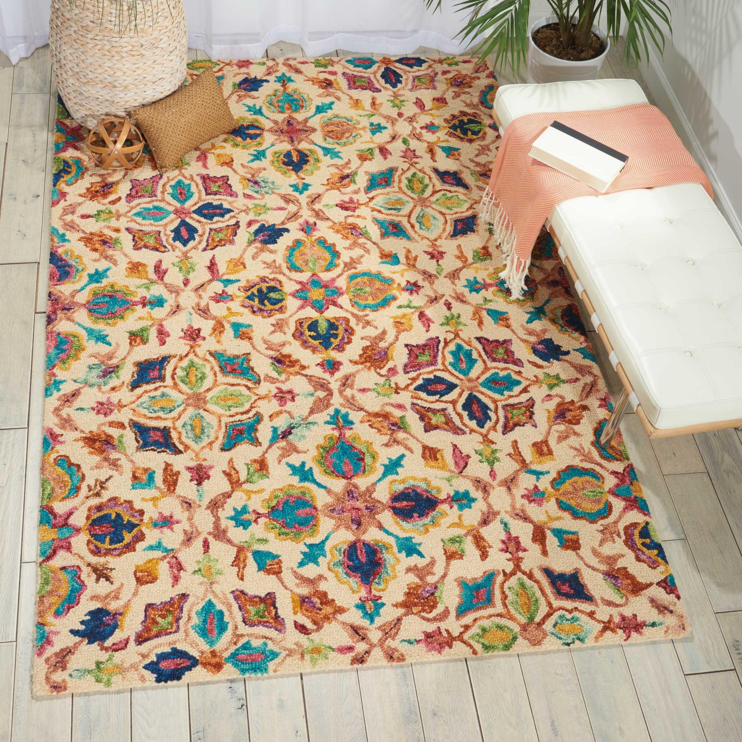 Nourison Home Nourison Vivid 4' x 6' Ivory Bohemian Indoor Rug, Ivory, rollover