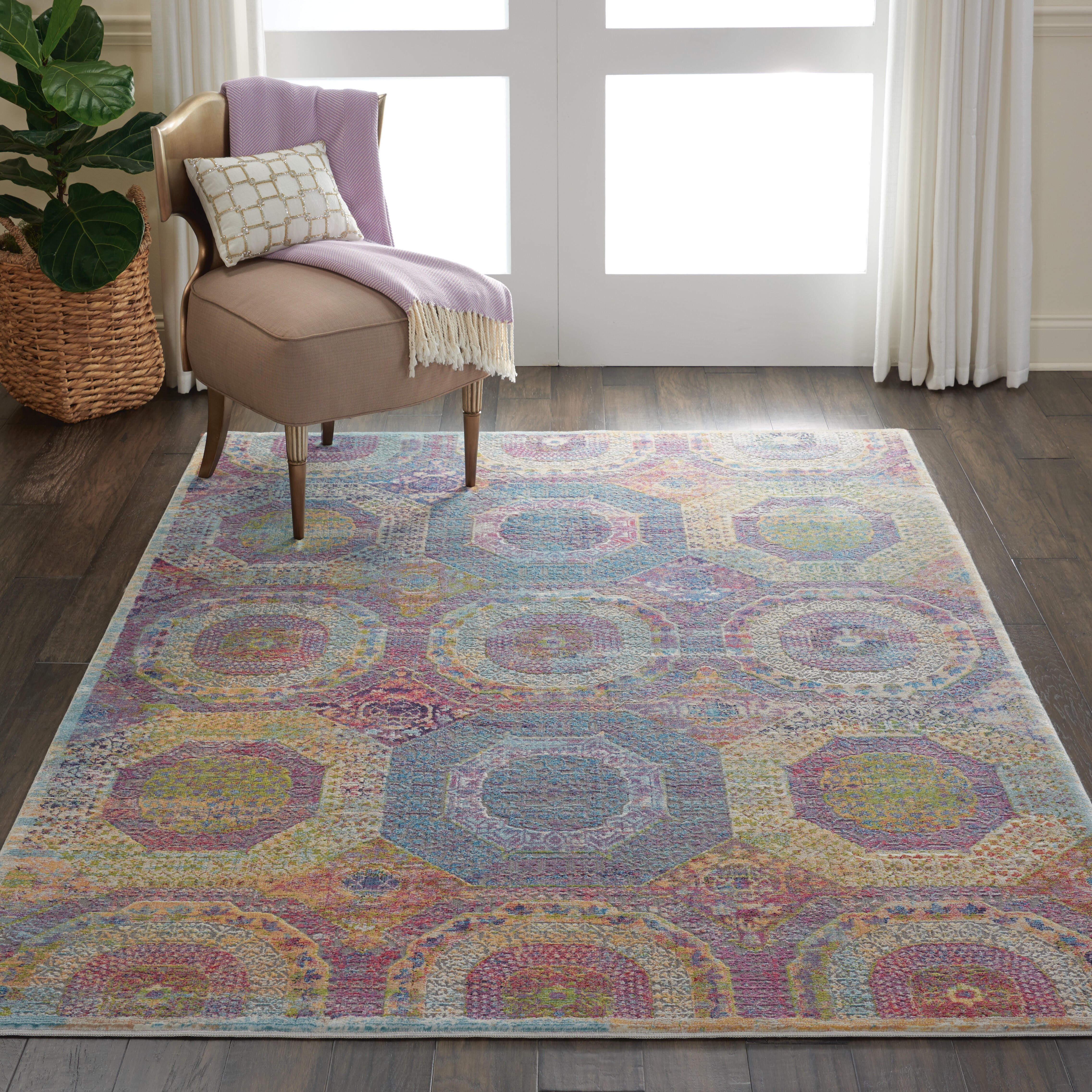 Nourison Home Nourison Ankara Global 5'3" x 7'6" Multicolor Bohemian Indoor Rug, Multi, rollover