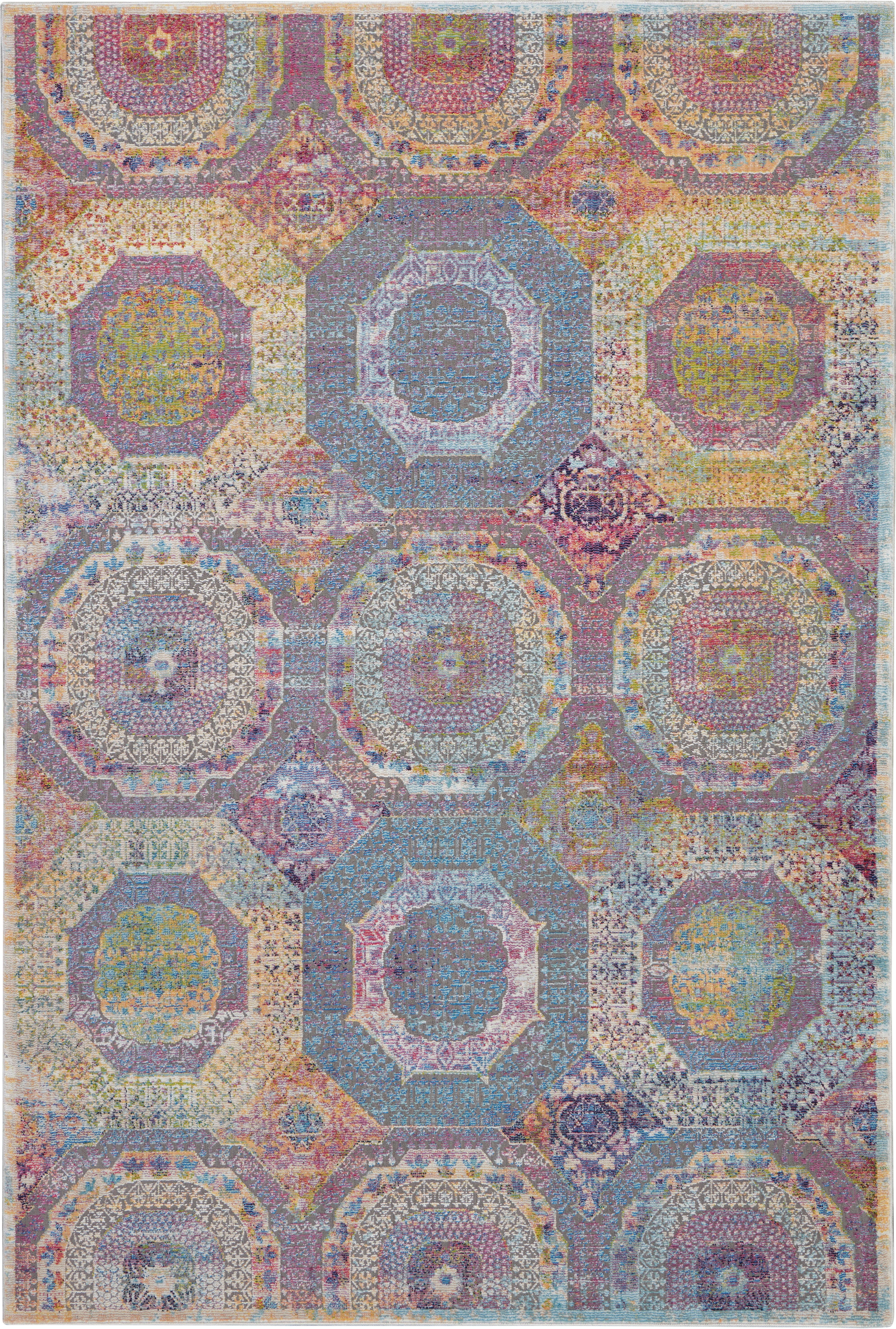 Nourison Home Nourison Ankara Global 5'3" x 7'6" Multicolor Bohemian Indoor Rug, Multi, large
