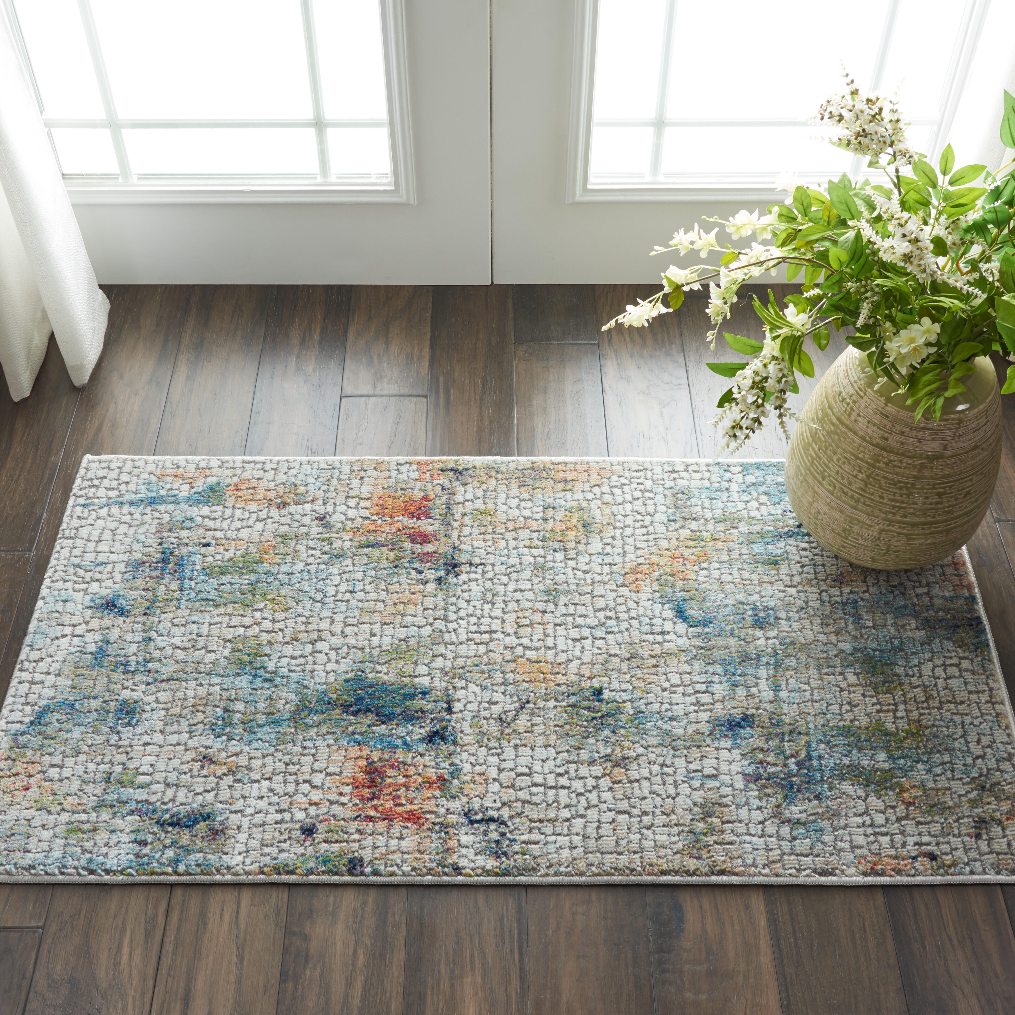 Nourison Nourison Ankara Global 2' x 4' Ivory/Multicolor Modern Indoor Rug, Ivory/Multi, rollover