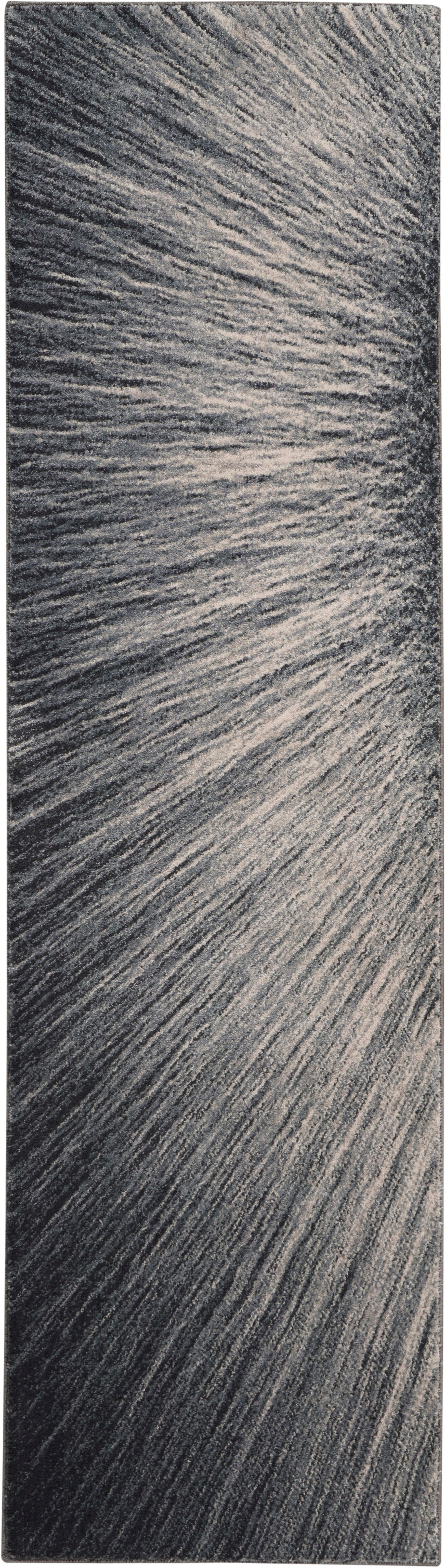 Kathy Ireland Home Moroccan Celebration 2'2" x 7'6" Blue/Grey Modern Indoor Rug, Blue/Gray