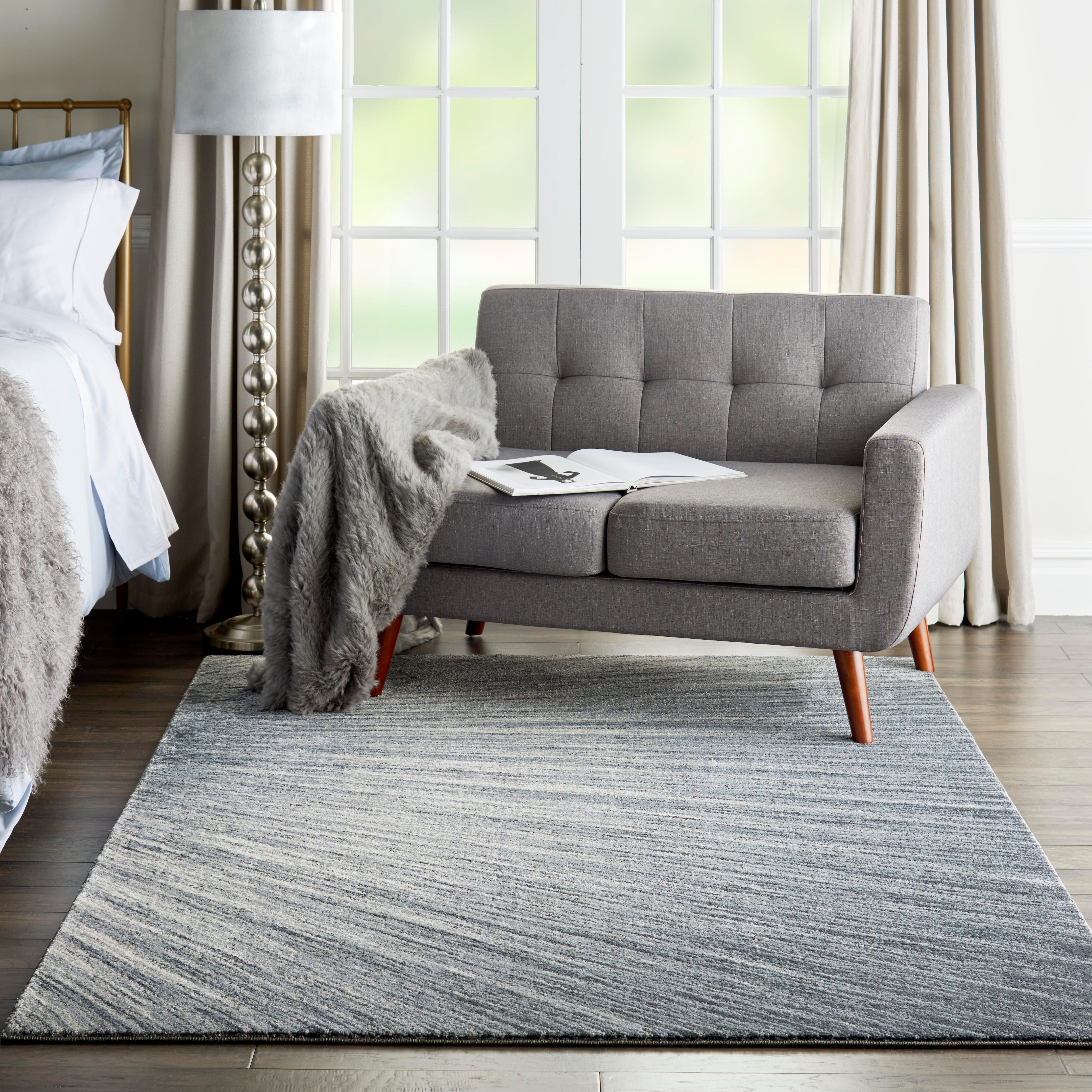 Kathy Ireland Home Moroccan Celebration 3'10" x 5'10" Blue/Grey Modern Indoor Rug, Blue/Gray