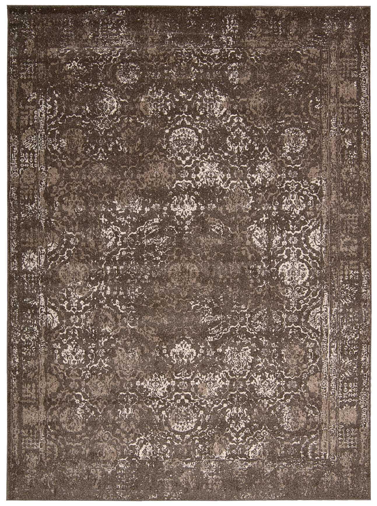 Michael Amini Michael Amini Glistening Nights 7'9" x 10'6" Grey Modern Indoor Rug, Gray, large