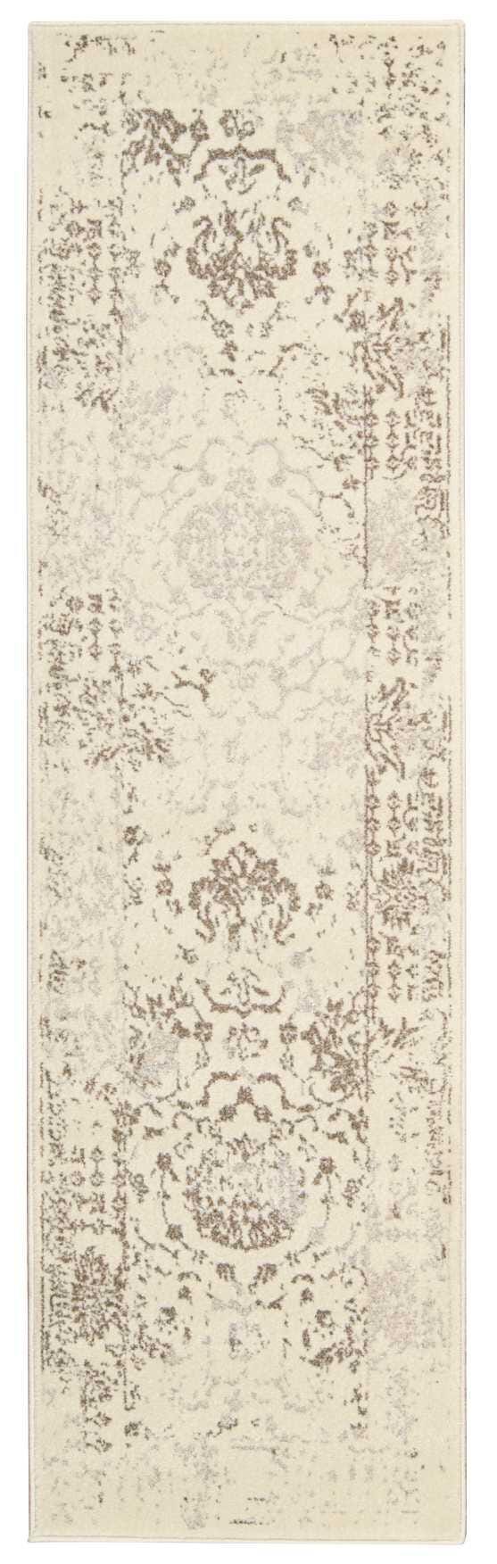 Michael Amini Michael Amini Glistening Nights 2'2" x 7'6" Ivory Modern Indoor Rug, Ivory, rollover