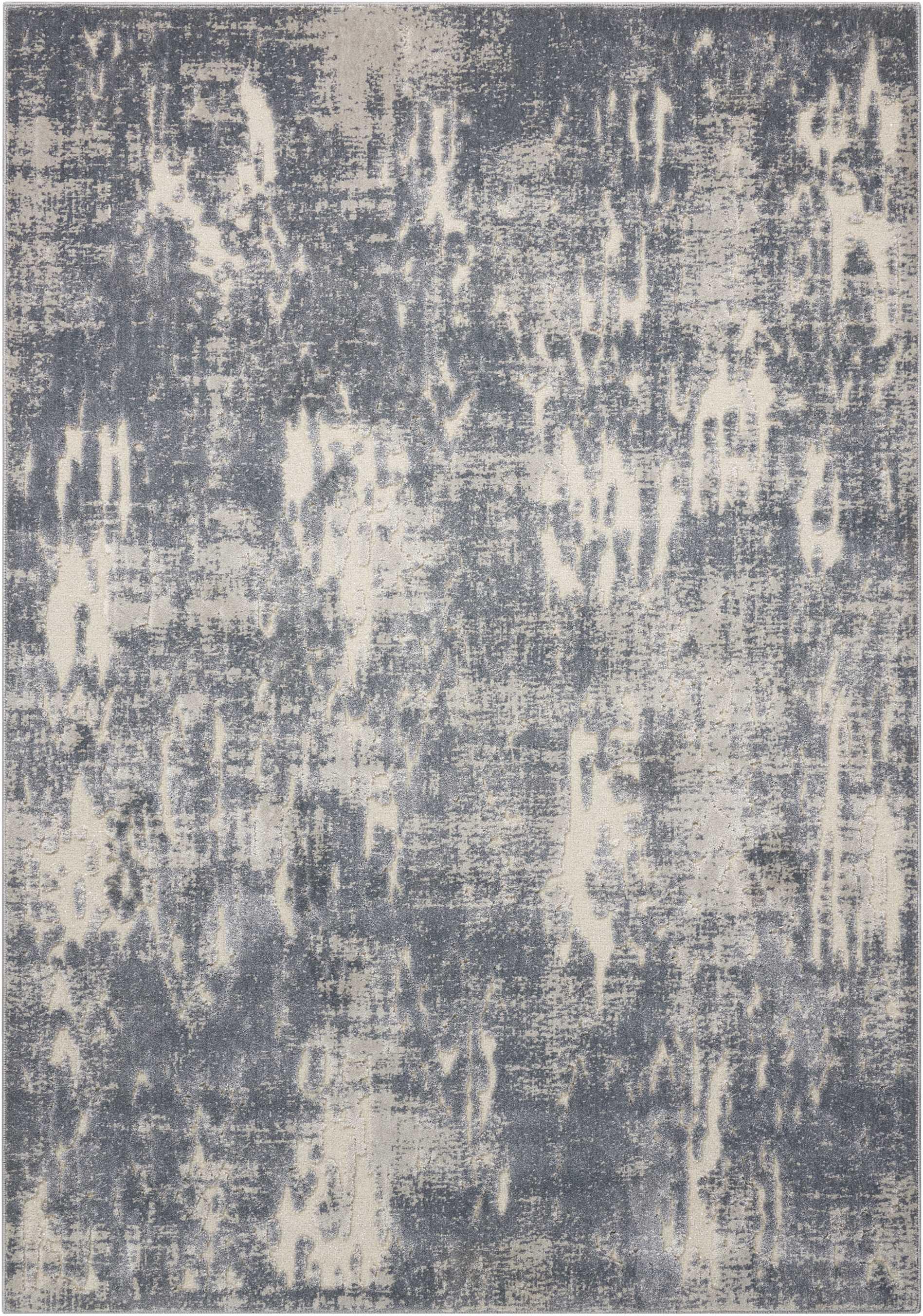 Michael Amini Michael Amini Gleam 3'10" x 5'10" Slate Modern Indoor Rug, Slate, large