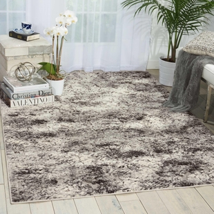Michael Amini Michael Amini Gleam 3'10" x 5'10" Ash Modern Indoor Rug, Ash, rollover