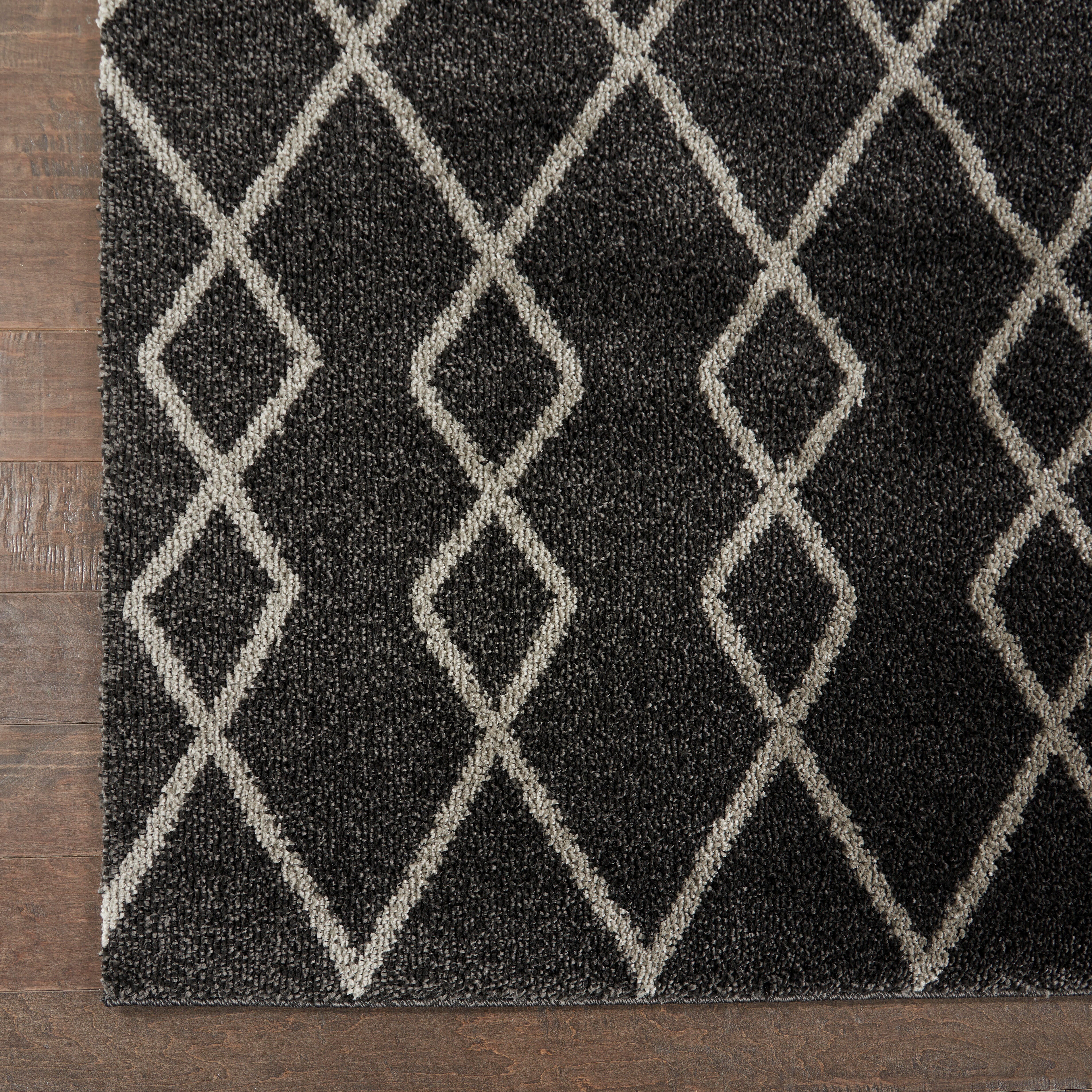 Nourison Nourison Martil Mat01 Charcoal 8'x10' Large Plush Rug, Charcoal, large